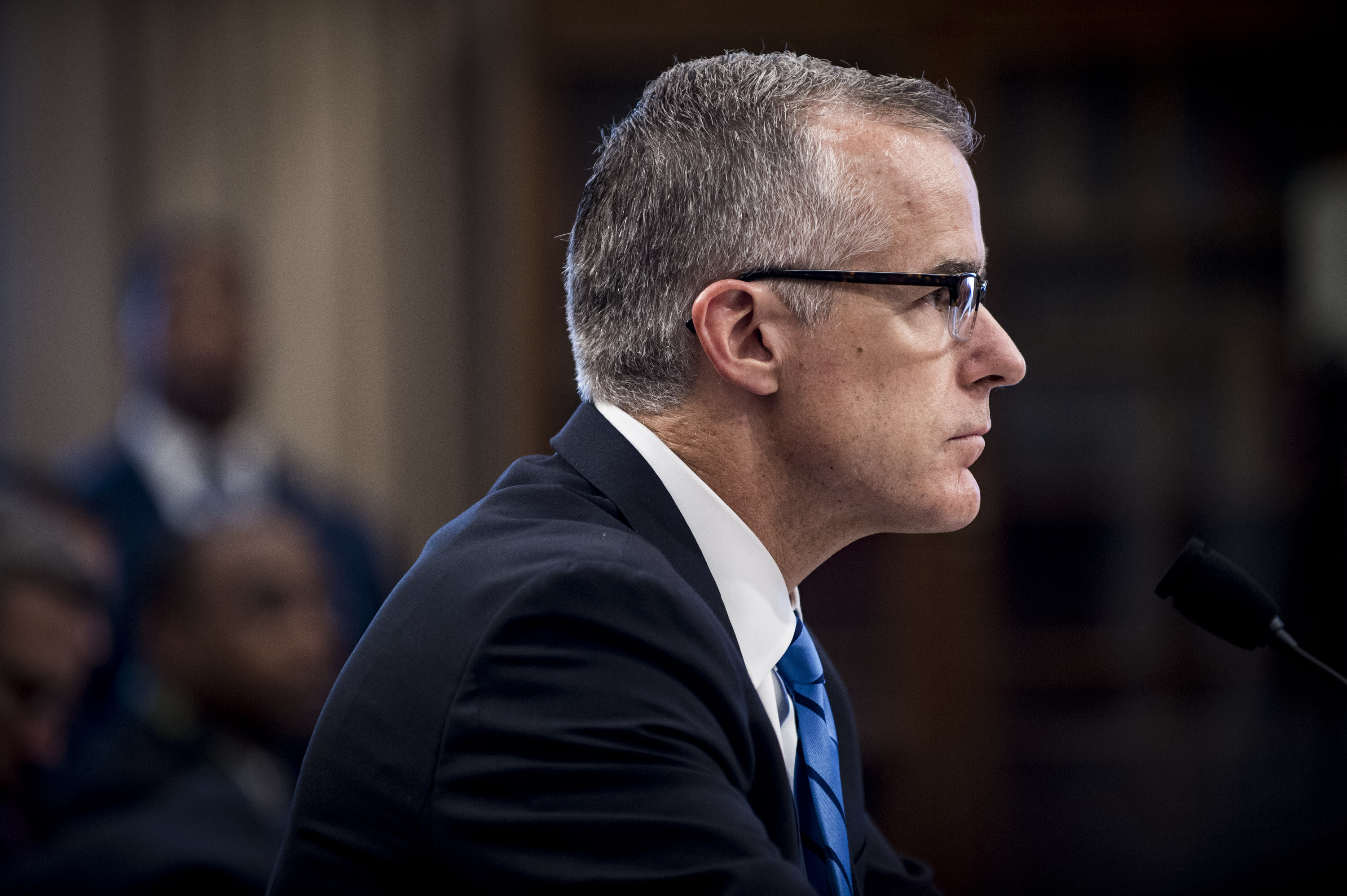 Acting FBI Director Andrew McCabe testifies before a House Appropriations subcommittee meeting on June 21, 2017 in Washington, DC. CREDIT: Pete Marovich/Getty Images