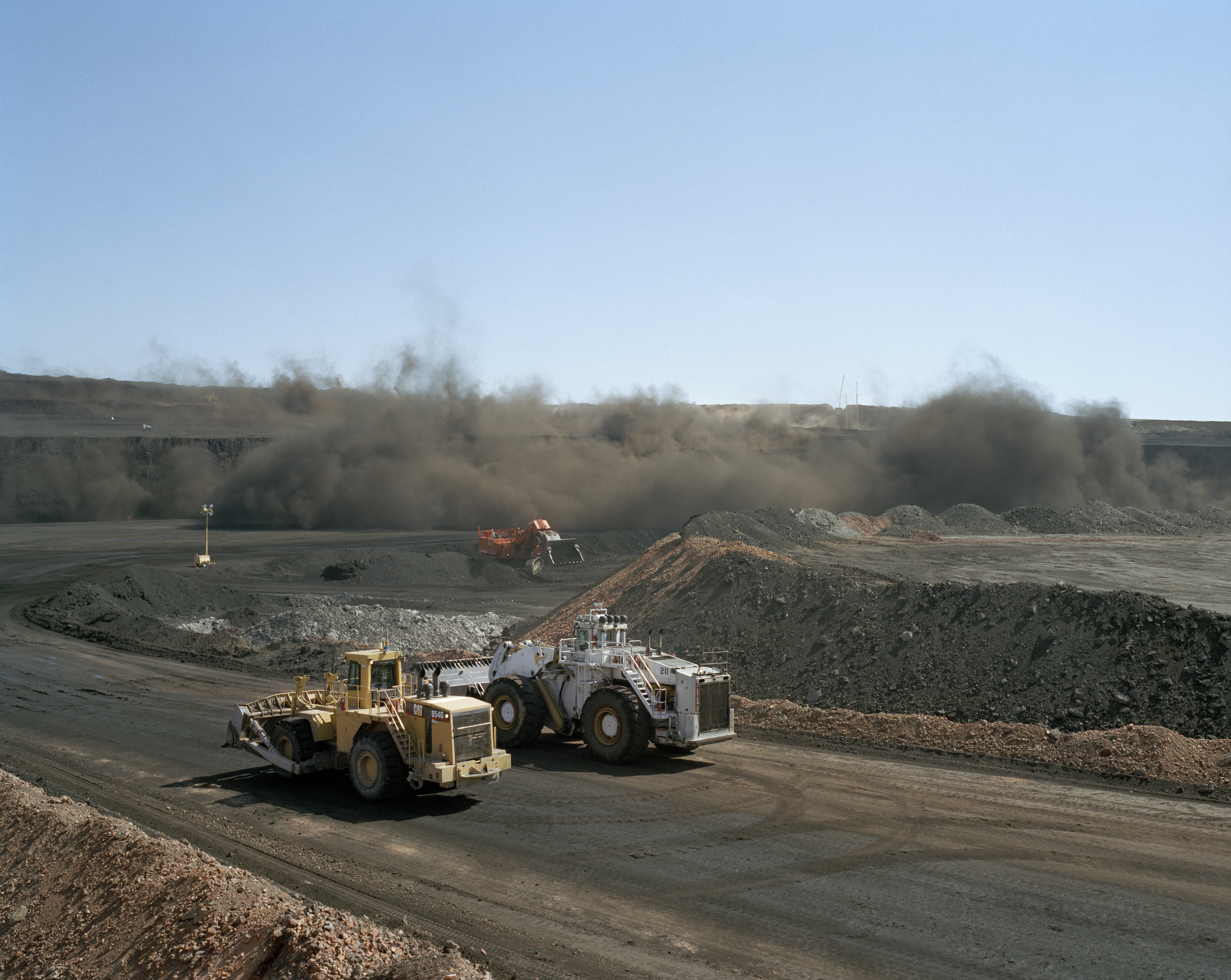 Heavy machinery at the Buckskin Mine, in Gillette, Wyoming. The EPA is holding its final hearing on the Clean Power Plan in Gillette. (CREDIT: Robert Nickelsberg/Getty Images)