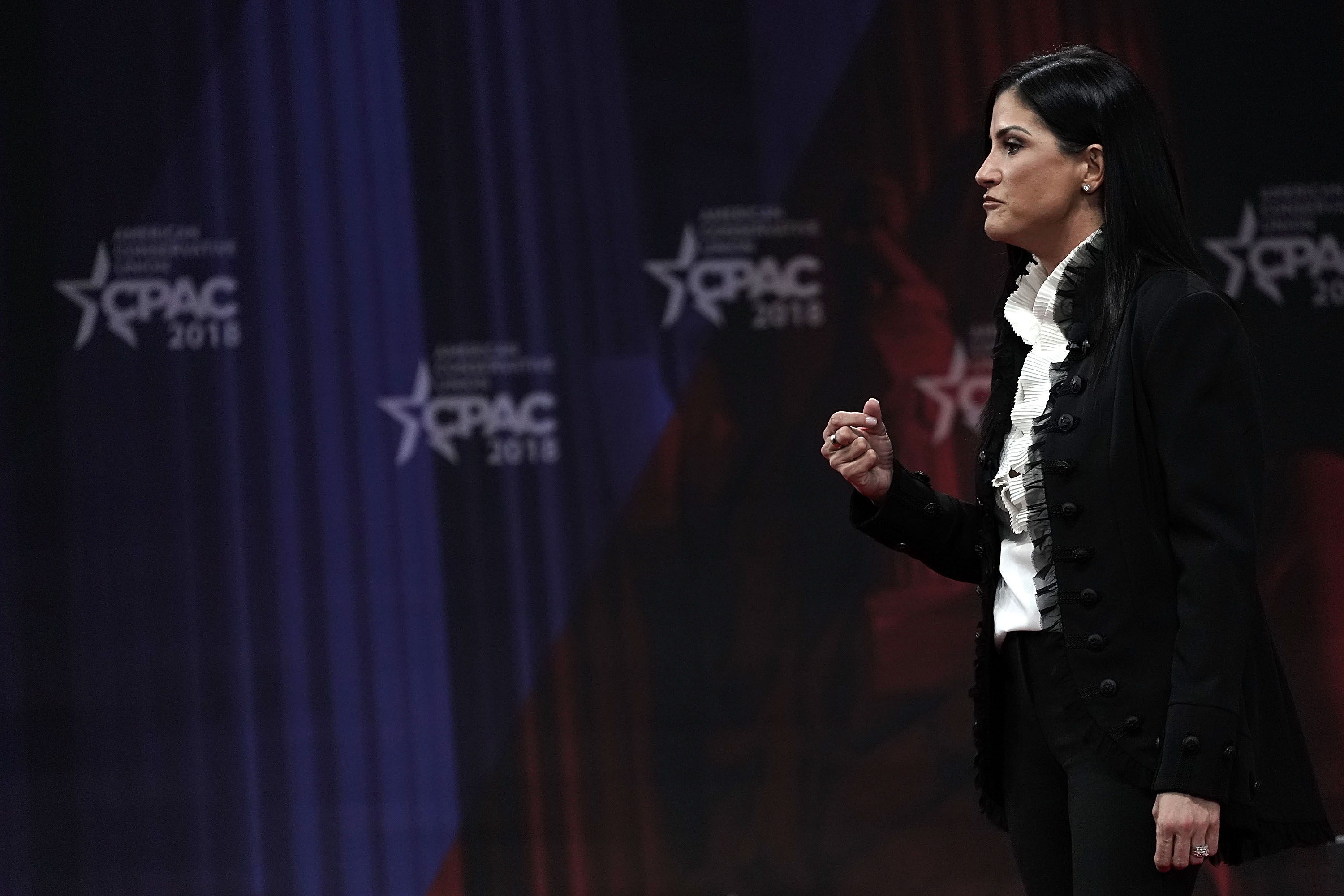 National Rifle Association (NRA) spokeswoman Dana Loesch speaks during CPAC 2018 February 22, 2018 in National Harbor, Maryland. CREDIT: Photo by Alex Wong/Getty Images