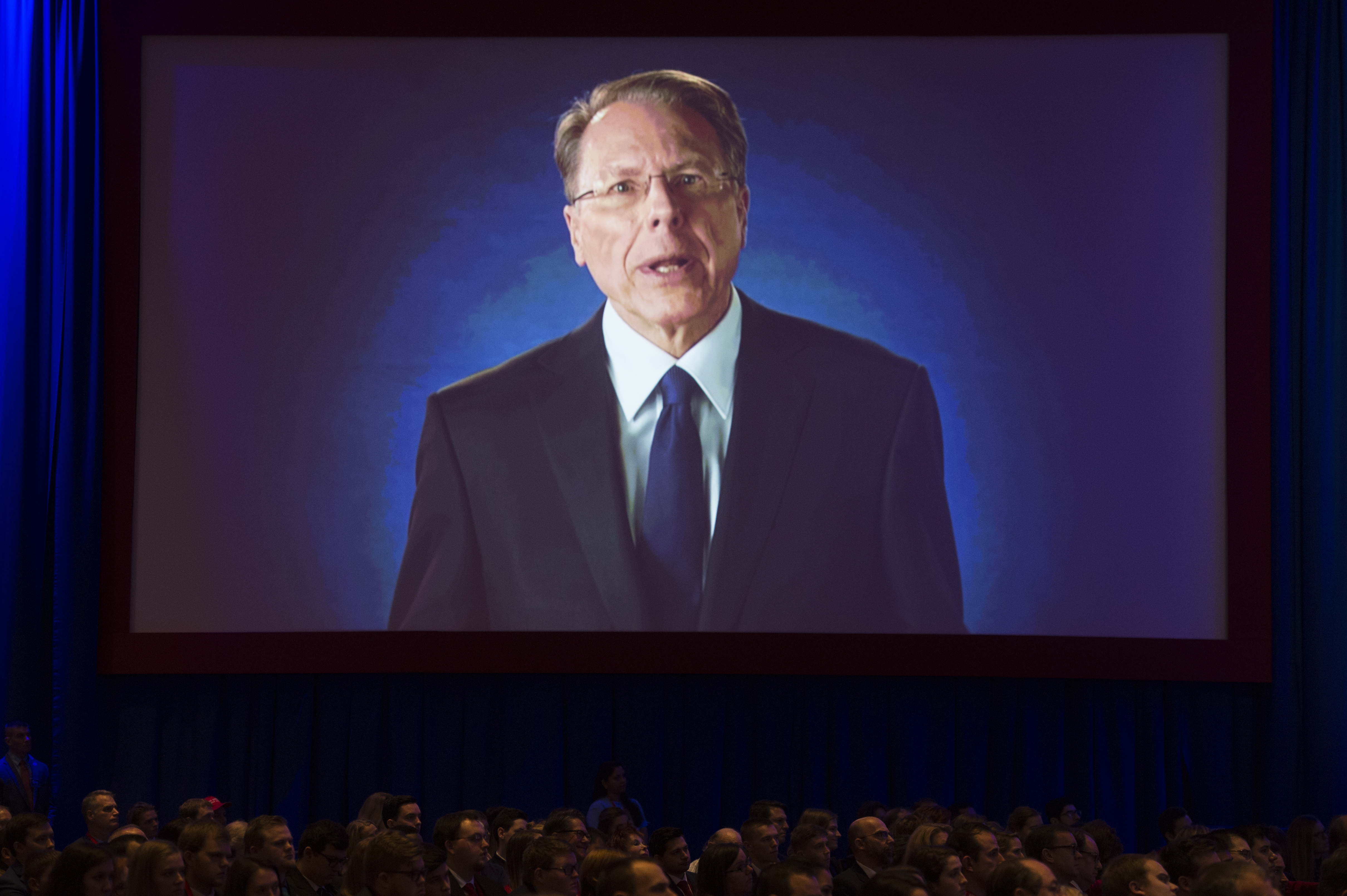 NRA president Wayne LaPierre addresses the Conservative Political Action Conference. CREDIT: Photo By Tom Williams/CQ Roll Call