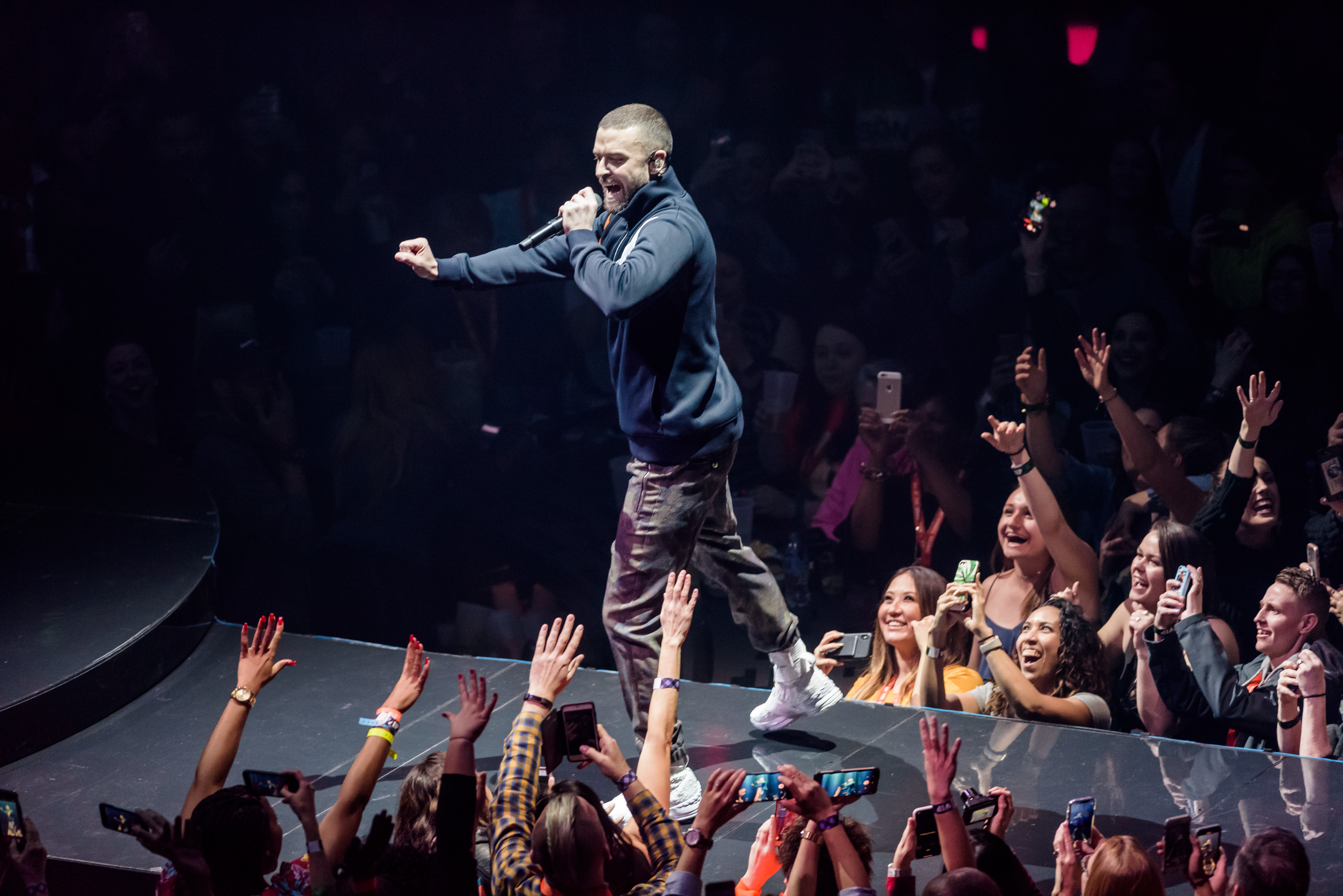 Justin Timberlake performs at Capital One Arena in Washington, D.C. (Photo by Kyle Gustafson / For The Washington Post via Getty Images)