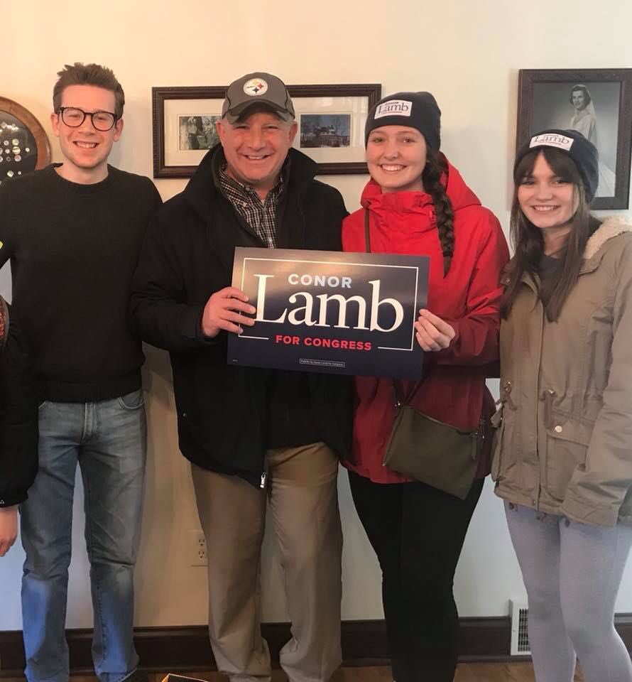 O'Matz (second from right) with State Rep. Dan Miller (second from left) and other organizers. CREDIT: Maria O'Matz