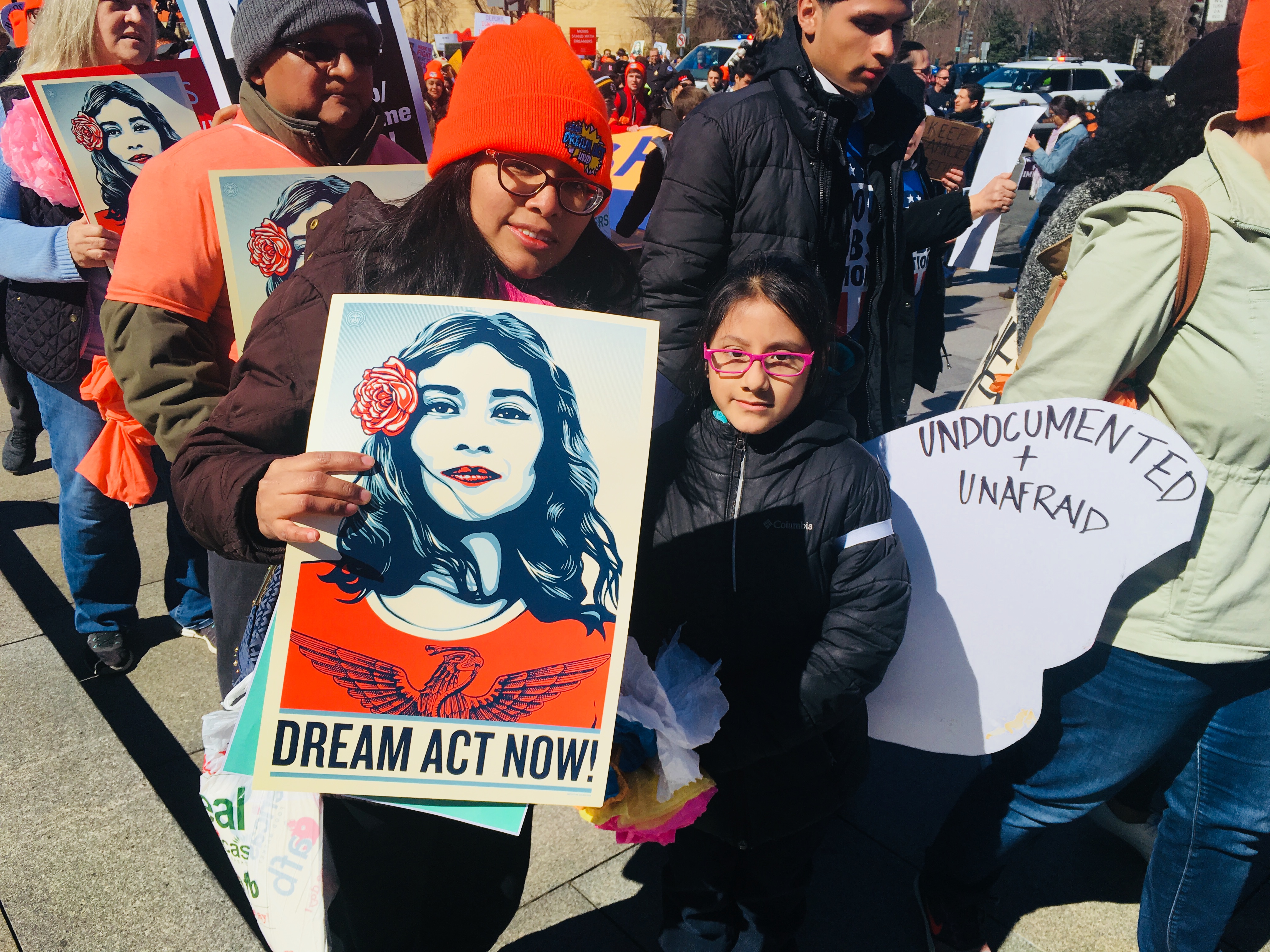 Diana Sanchez, a 31-year-old DACA recipient, came to Washington, D.C. to call on Congress to help immigrants. (PHOTO: ESTHER Y. LEE)