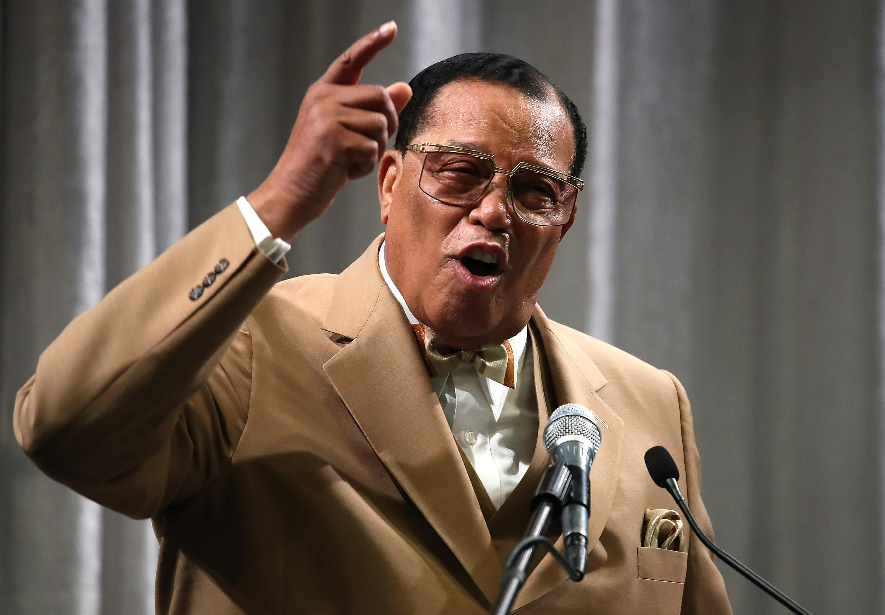 Nation of Islam Minister Louis Farrakhan is back in the news -- but who is really afraid of him? (Photo by Mark Wilson/Getty Images)