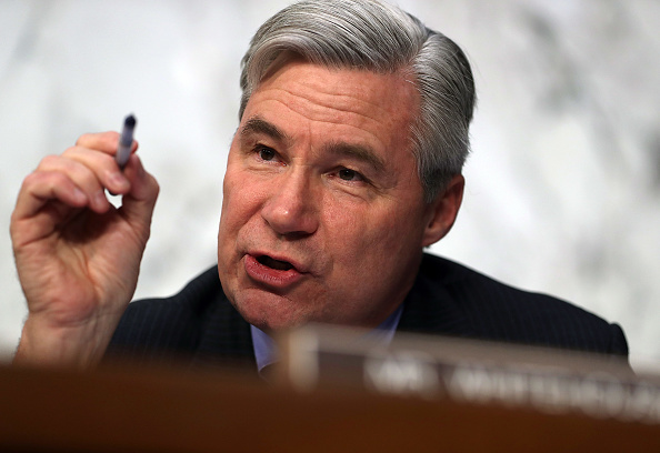 Sen. Sheldon Whitehouse criticizes the climate caucus. (D-RI) CREDIT: Justin Sullivan/Getty Images