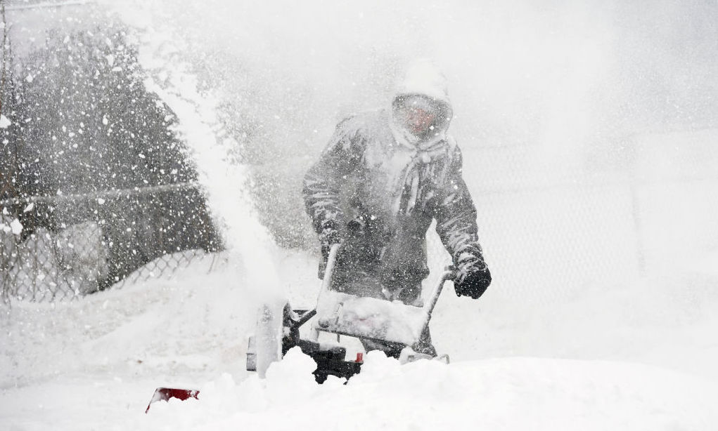Climate change is making nor'easters more intense. CREDIT: Gregory Rec/Portland Press Herald via Getty Images.