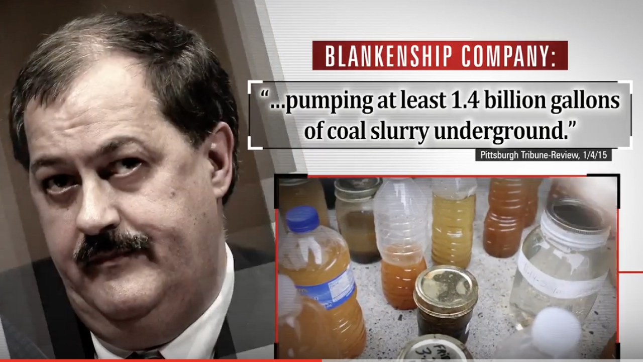 Screen shot of ad attacking Don Blankenship in WV GOP Senate primary race. Credit: Mountain Families PAC