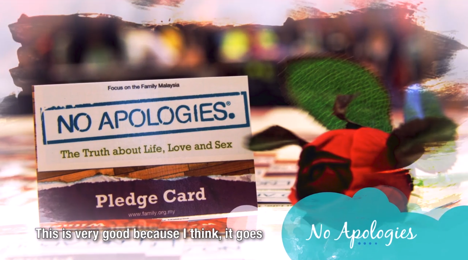 No Apologies pledge card