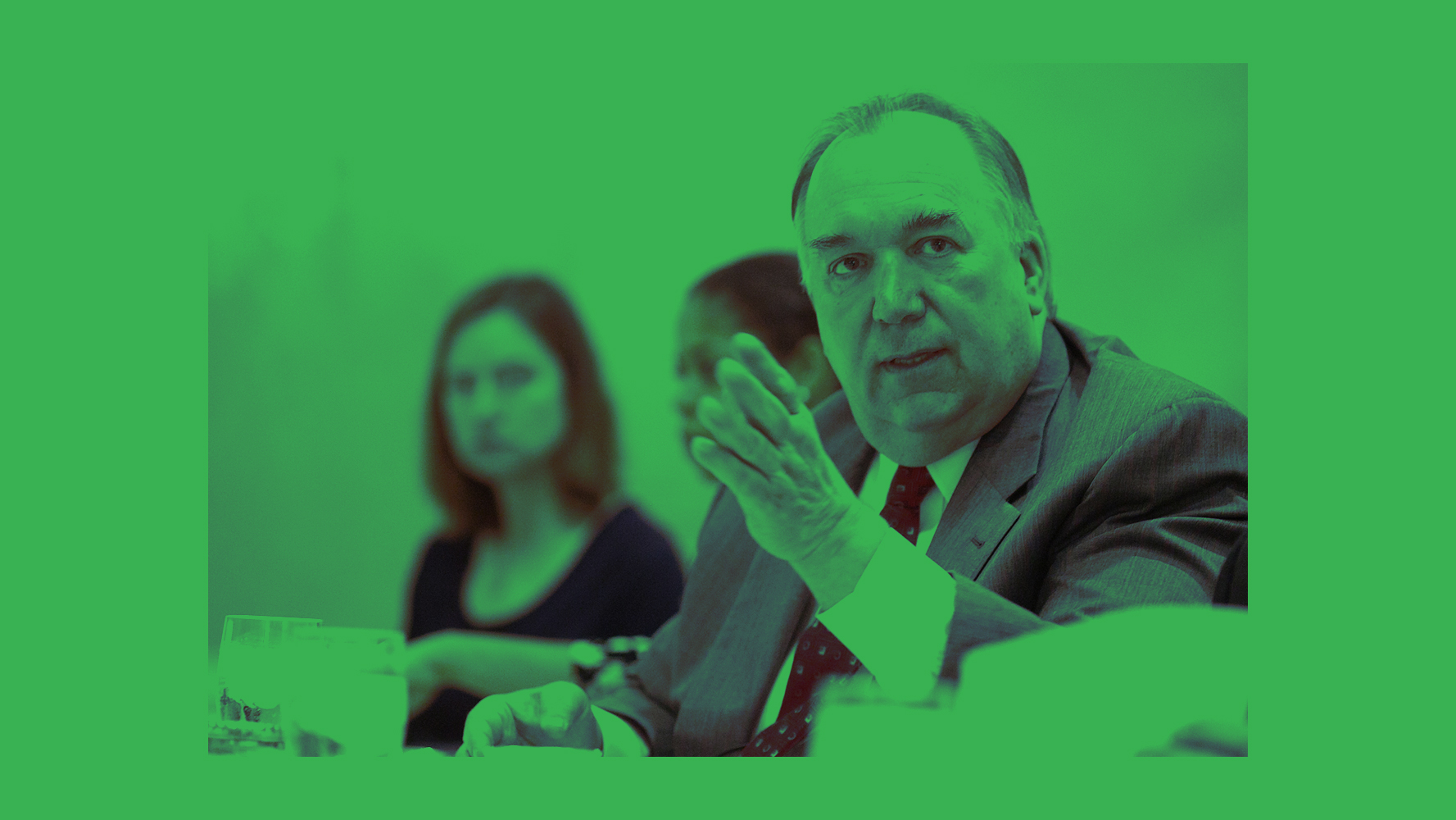 Interim MSU president John Engler. CREDIT: Getty Images/Diana Ofosu, ThinkProgress