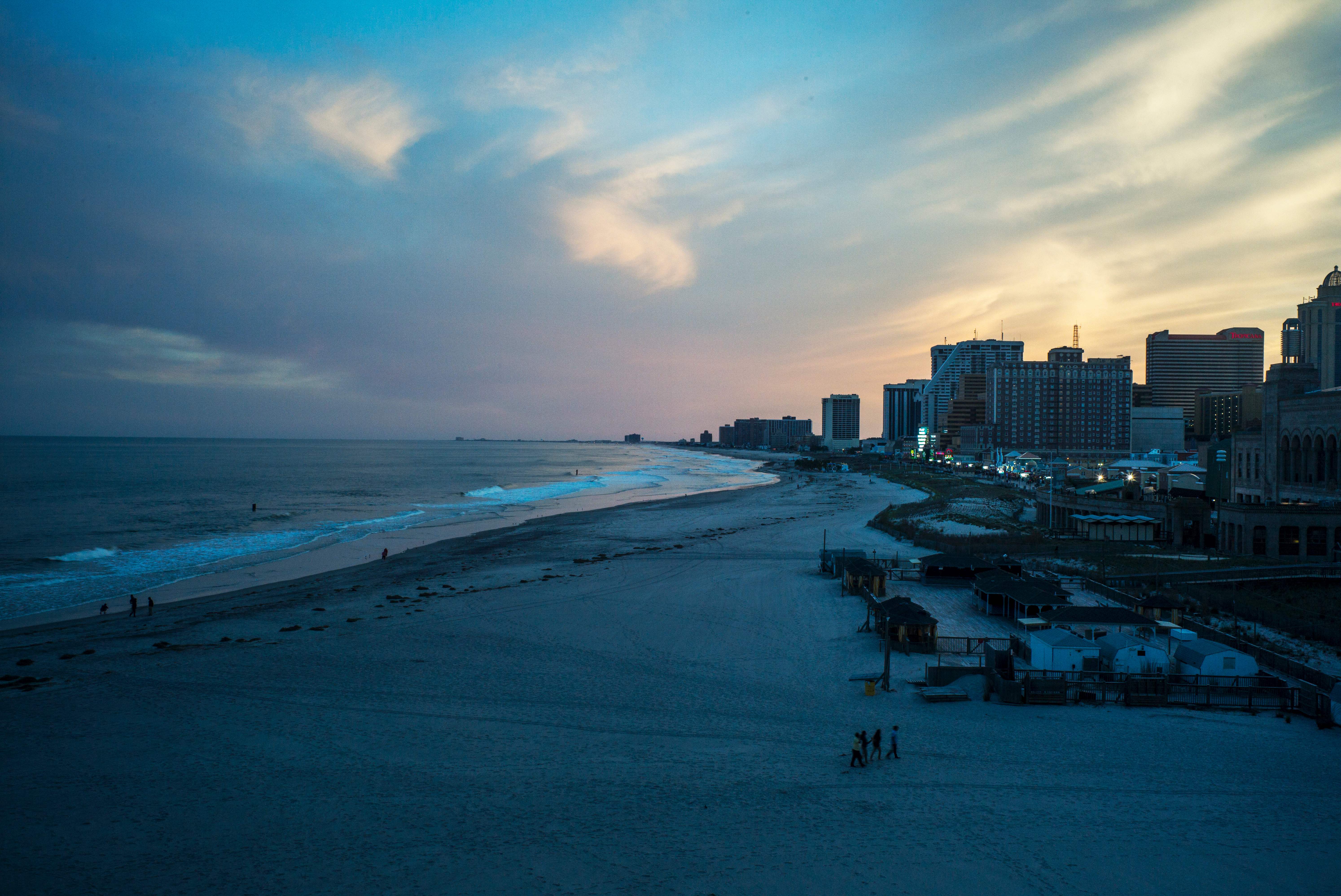 A beach in Atlantic City, New Jersey. The state just passed a ban on offshore drilling, citing the economic importance of the New Jersey coastline. (CREDIT: JEWEL SAMAD/AFP/Getty Images)