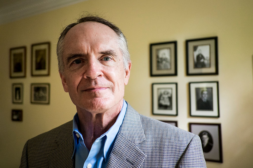FILE PICTURE: OAKTON, VIRGINIA - AUGUST 19: White nationalist writer, Jared Taylor, in his home on Friday, August 19, 2016 in Oakton, Virginia. (Photo by Pete Marovich For The Washington Post via Getty Images)