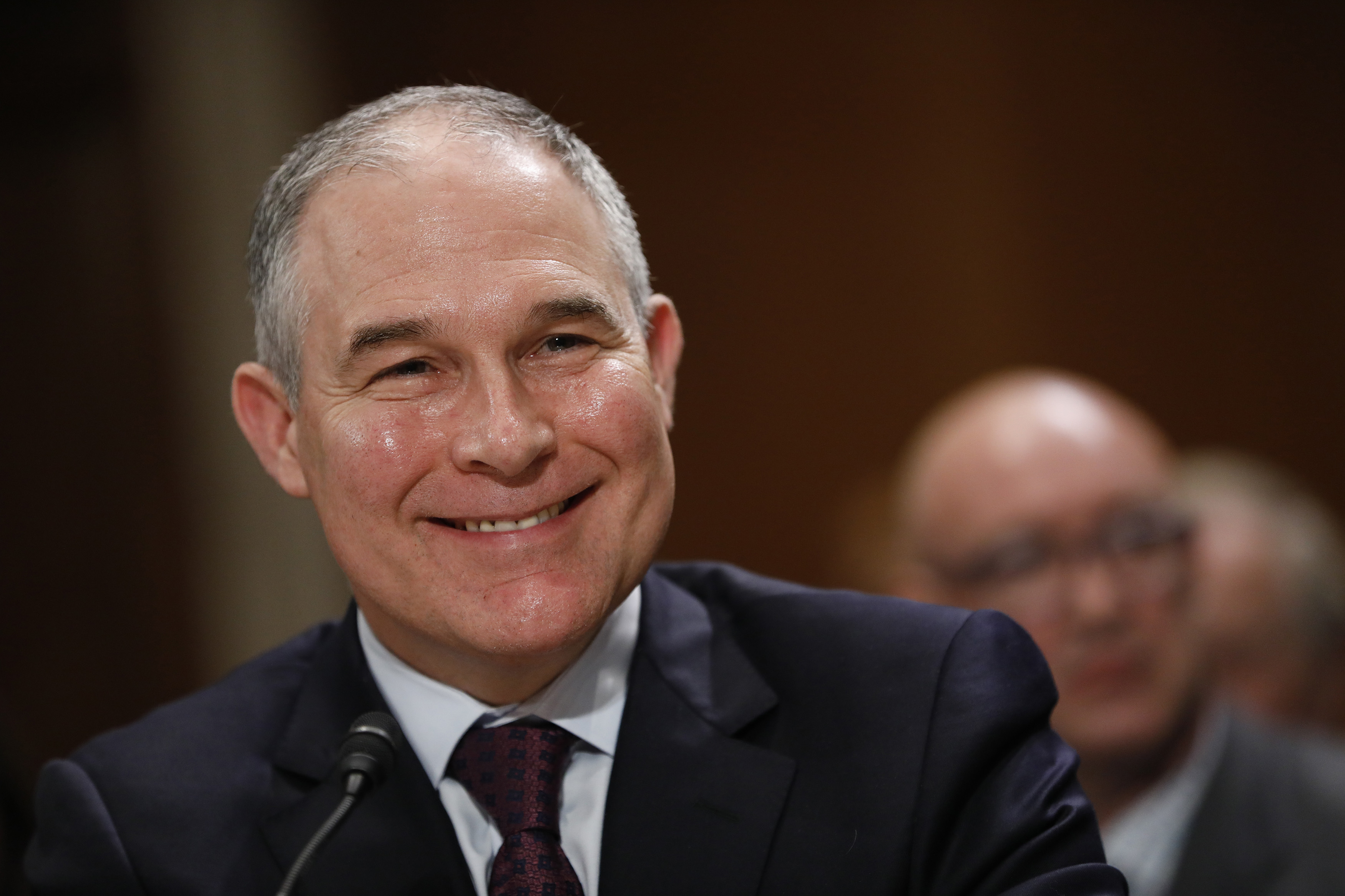 EPA Administrator Scott Pruitt testifies during his confirmation hearing before the Senate Committee on Environment and Public Works on Capitol Hill January 18, 2017 in Washington, DC. (CREDIT: Aaron P. Bernstein/Getty Images)