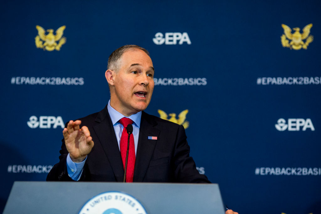 EPA Administrator Scott Pruitt. CREDIT: Jason Andrew/Getty Images