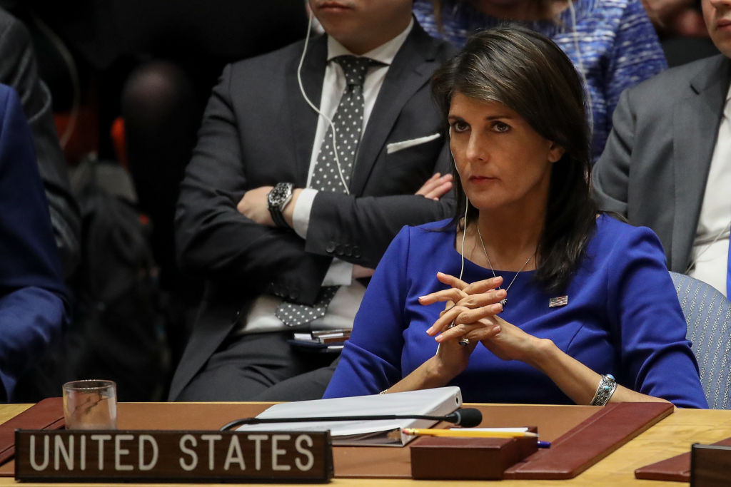 United States Ambassador to the United Nations Nikki Haley. CREDIT: Drew Angerer/Getty Images