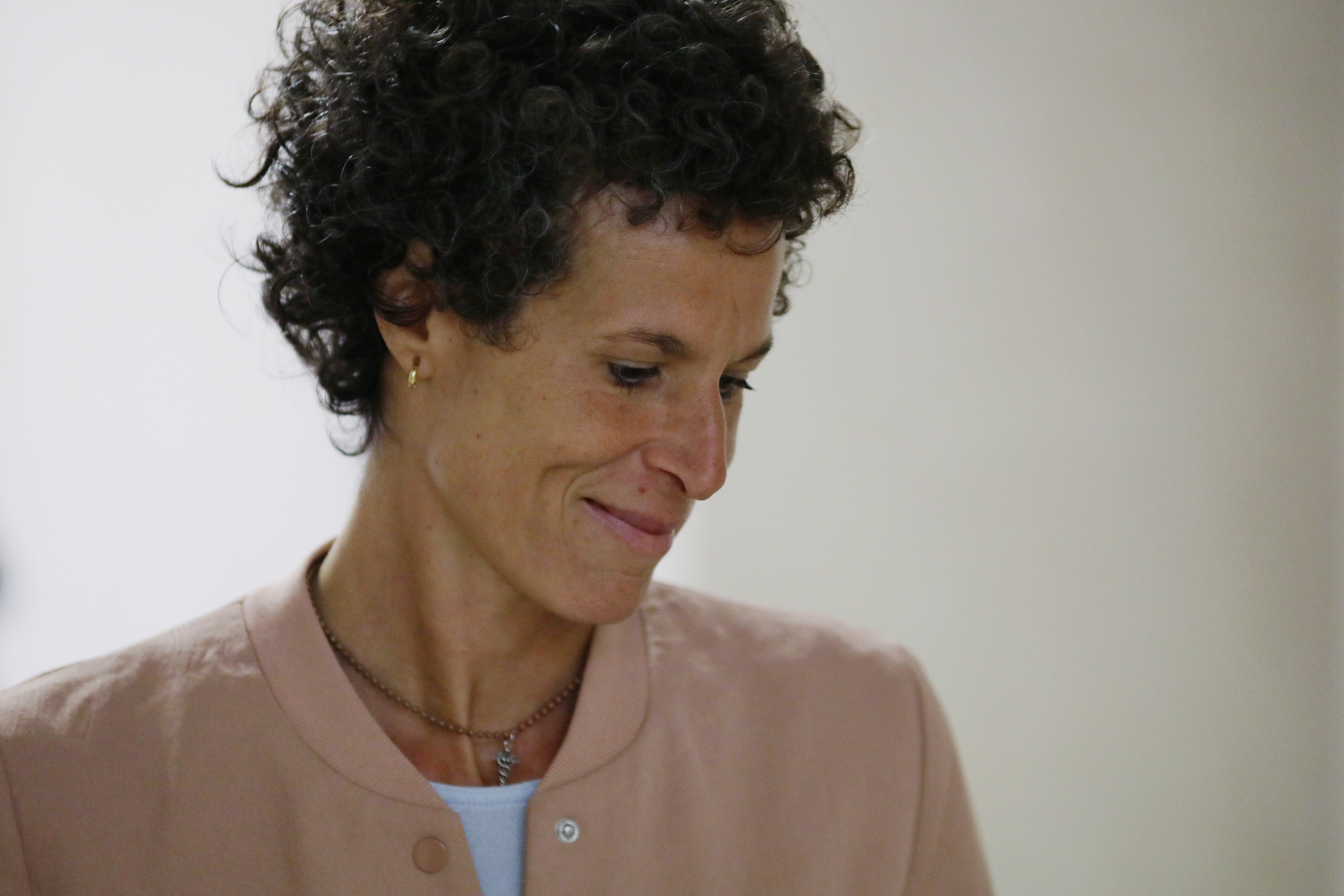 NORRISTOWN, PA - APRIL 16: Andrea Constand, plaintiff for the Bill Cosby trial, arrives at the Montgomery County Courthouse for the sixth day of his sexual assault retrial on April 16, 2018 in Norristown, Pennsylvania. CREDIT: Dominick Reuter-Pool/Getty Images