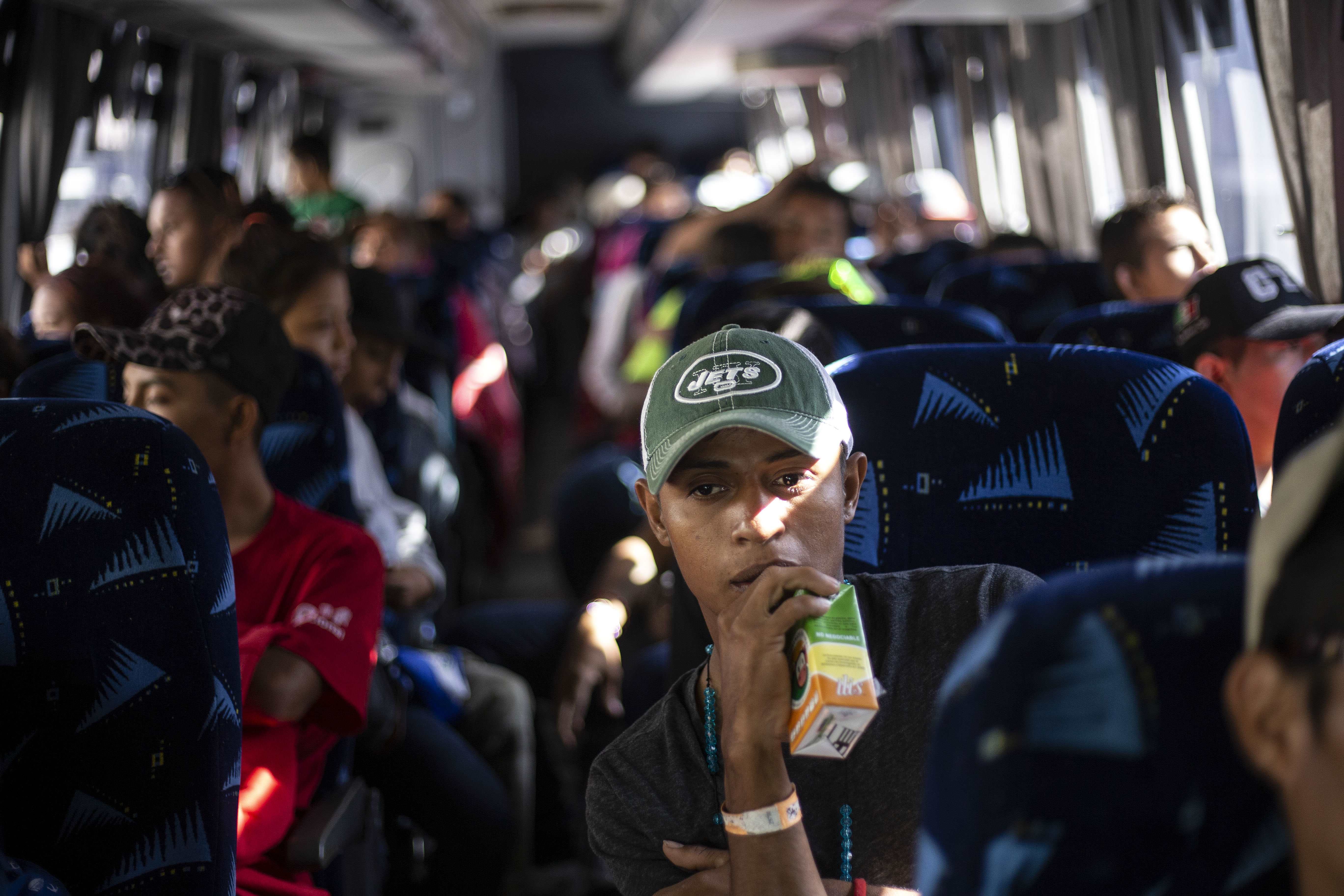 Central American migrants travelling in the "Migrant Via Crucis" caravan arrive at Juventud 2000 shelter in Tijuana,Mexico, on April 24, 2018. CREDIT: GUILLERMO ARIAS/AFP/Getty Images