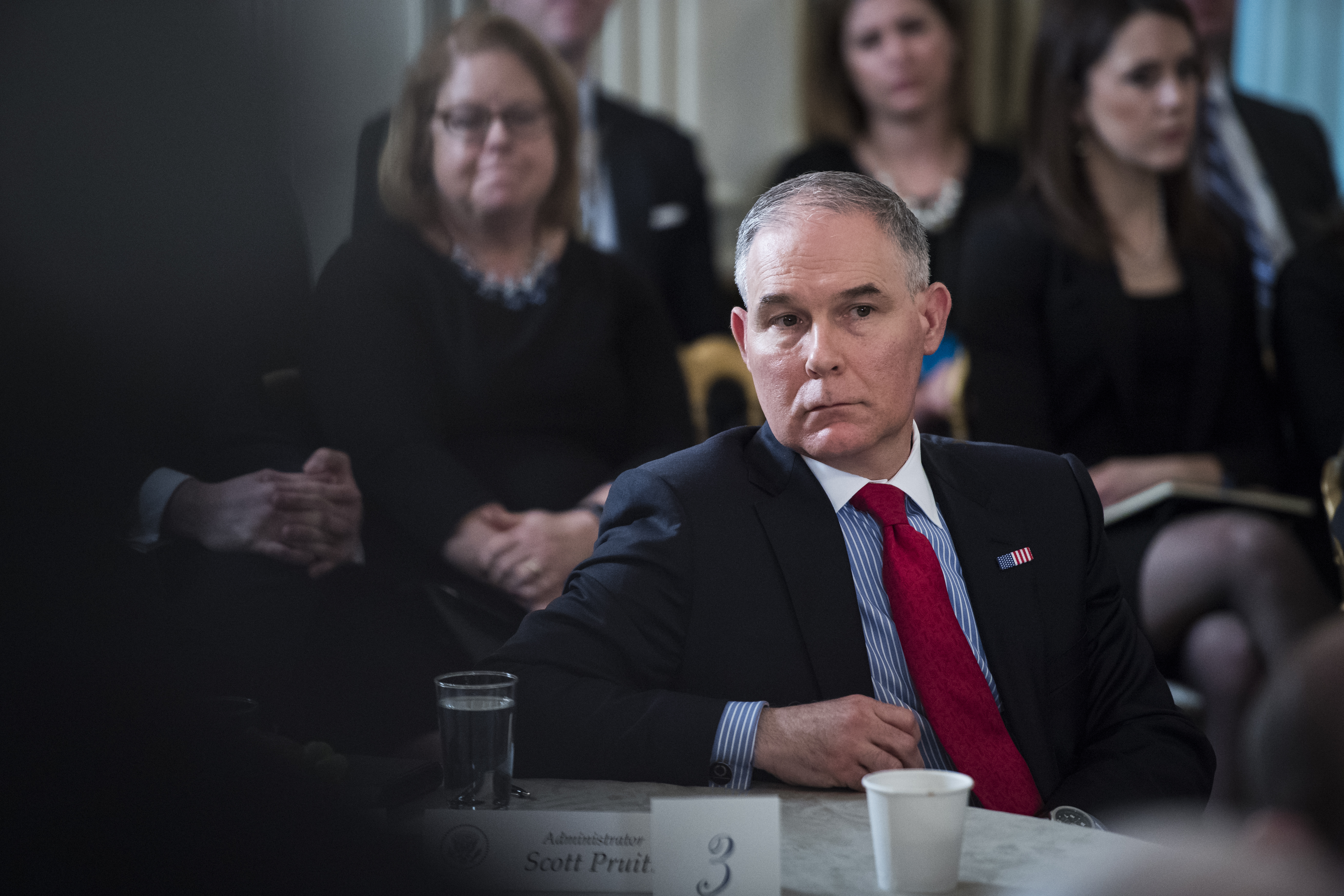 EPA Administrator Scott Pruitt remains under fire for his alleged ethics violations and his focus on protecting polluting industries. CREDIT: Jabin Botsford/The Washington Post via Getty Images