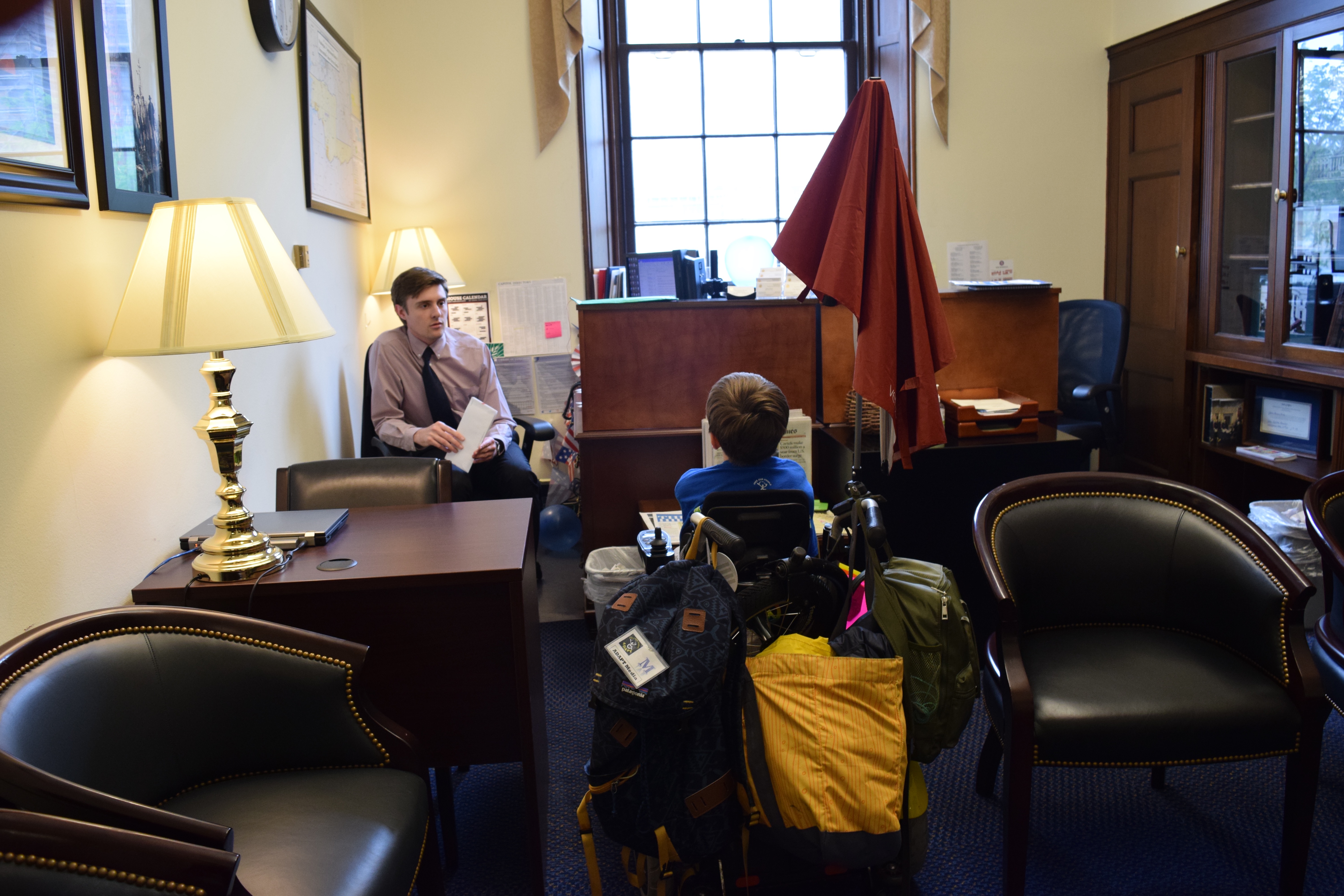 Heath Montgomery visited lawmakers on Capitol Hill, May 16, 2018. (CREDIT: Amanda Michelle Gomez)