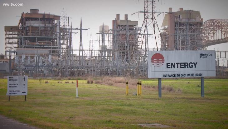Entergy New Orleans wants to build a new natural gas-fired power plant at the site of its old Michoud power plant in New Orleans. CREDIT: screenshot/4WWLTV.com