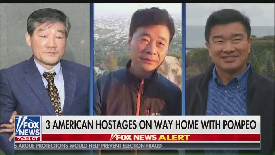 North Korea released three US prisoners being held in a labor camp this week, President Trump announced on Wednesday. (CREDIT: FOX NEWS, SCREENGRAB)