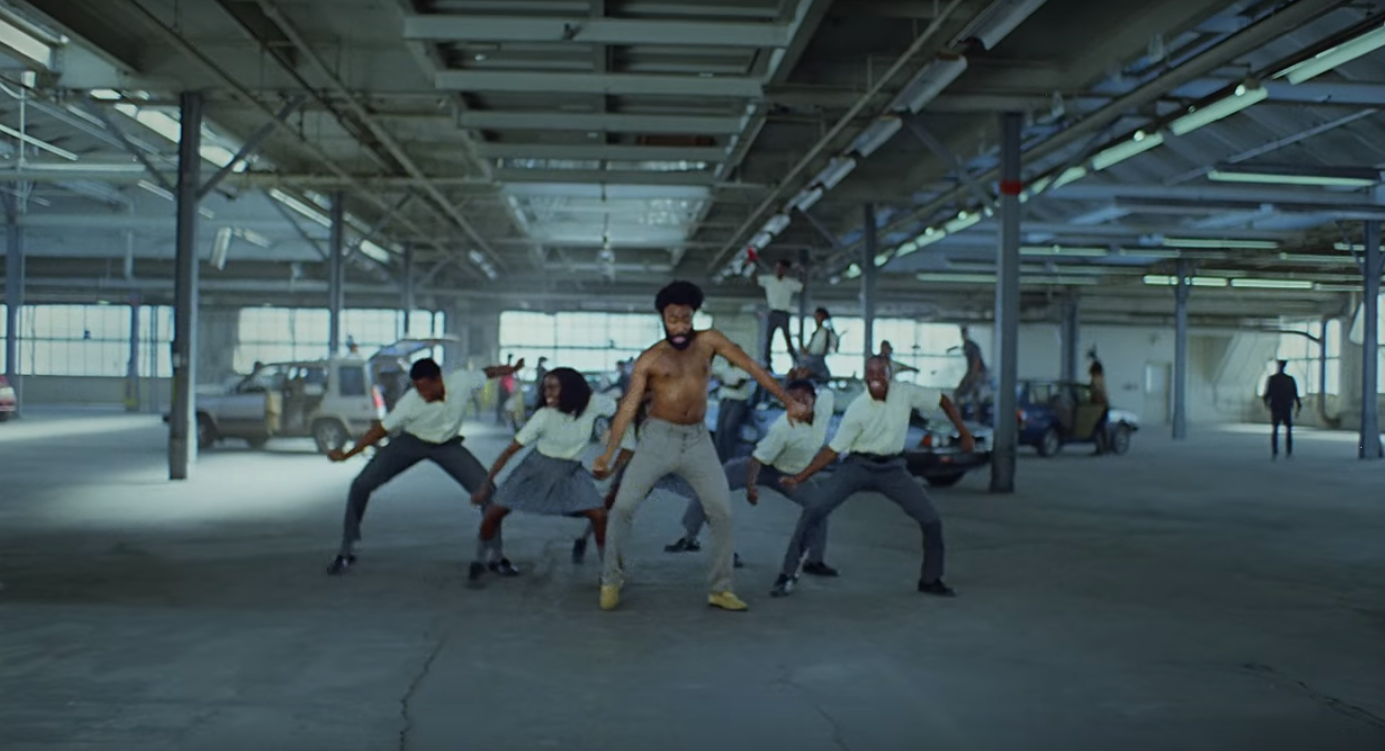 Donald Glover as Childish Gambino in This is America. Photo Credit: YouTube Screen Capture