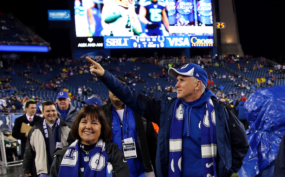 Mike Pence at a football game in 2015. Credit: Maddie Meyer/Getty Images
