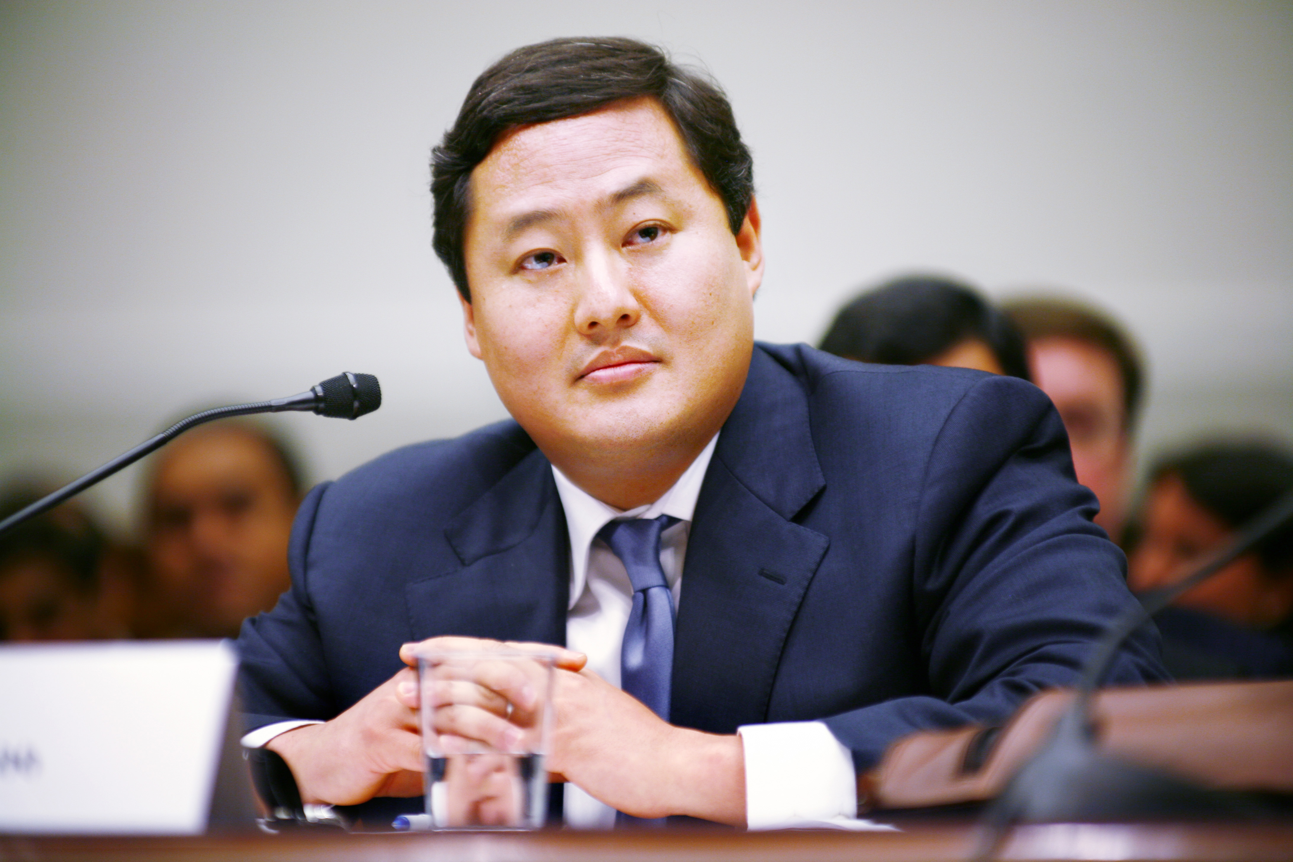 WASHINGTON, DC - JUNE 26: Former Department of Justice official John Yoo testifies before the House Judiciary committee during a hearing on the administration's interrogation policy on June 26, 2008 in Washington, DC. Yoo has cited attorney-client privilege in avoiding answering specific questions about his involvement in drafting the controversial 2002 memo on interrogation techniques. (Photo by Melissa Golden/Getty Images)