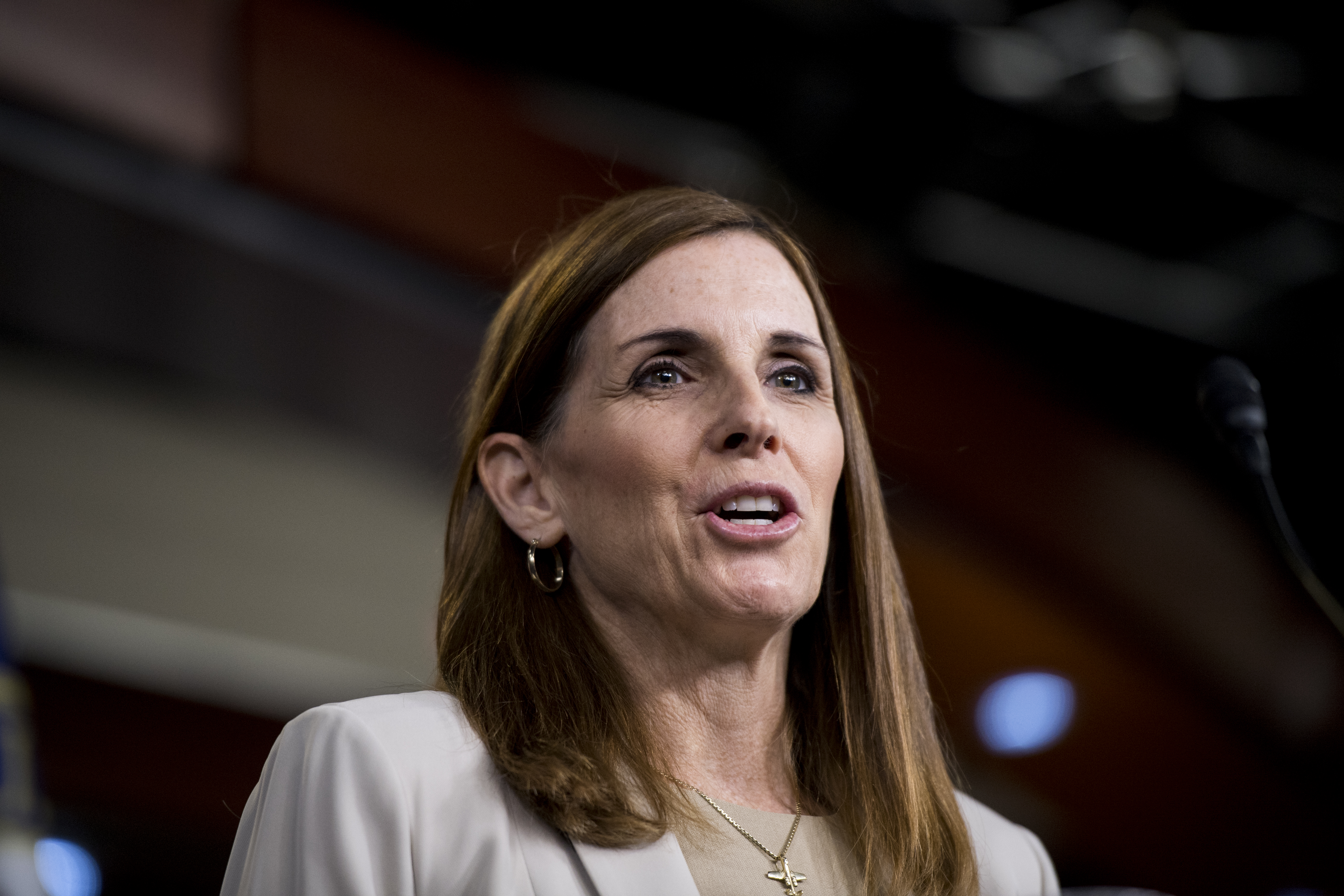 Rep. Martha McSally, R-Ariz., speaks during Speaker Paul Ryan's weekly news conference in the Capitol on Thursday, Feb. 8, 2018. CREDIT: Photo By Bill Clark/CQ Roll Call