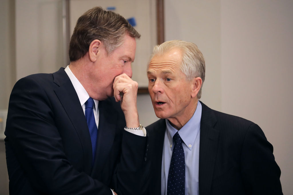 NAVARRO (RIGHT) AT THE WHITE HOUSE IN MARCH. (CREDIT: Chip Somodevilla/Getty Images)