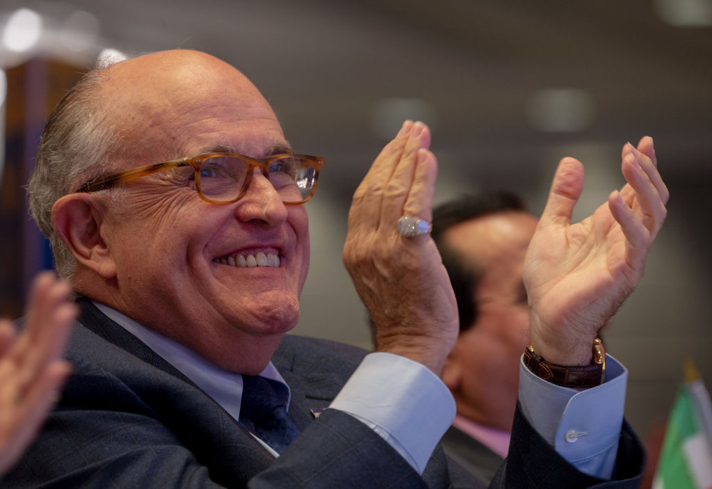 WASHINGTON, DC - MAY 05: Latest appointee to President Donald Trump's legal team and former Mayor of New York City Rudy Giuliani attends the Conference on Iran on May 5, 2018 in Washington, DC. (CREDIT: Tasos Katopodis/Getty Images)