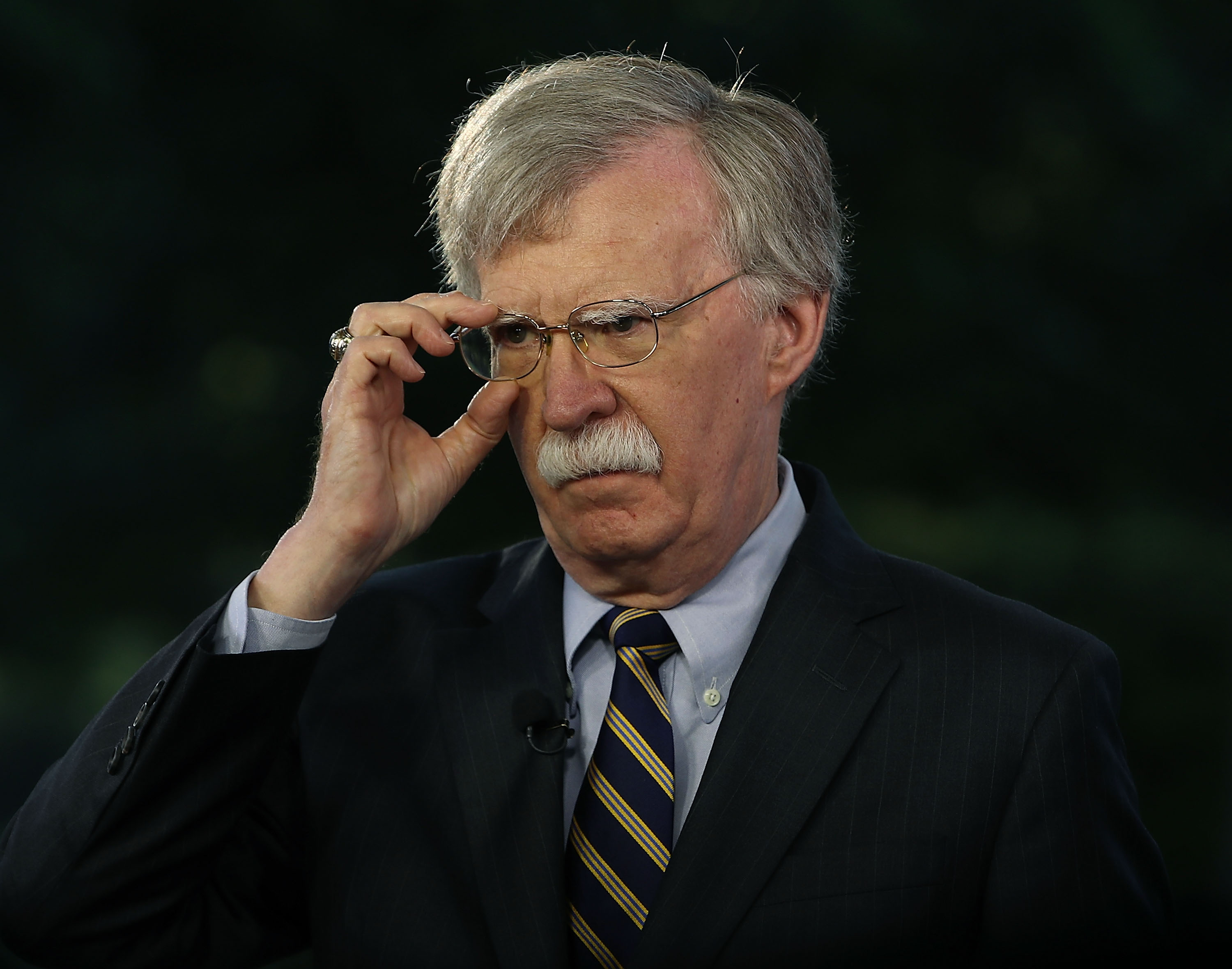 National Security Adviser John Bolton on the grounds of the White House on May 9, 2018. CREDIT: Mark Wilson
