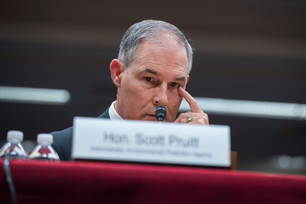 Environmental Protection Agency Administrator Scott Pruitt appears to have lost the support of his good friend, Sen. James Inhofe (R-OK). CREDIT: Tom Williams/CQ Roll Call