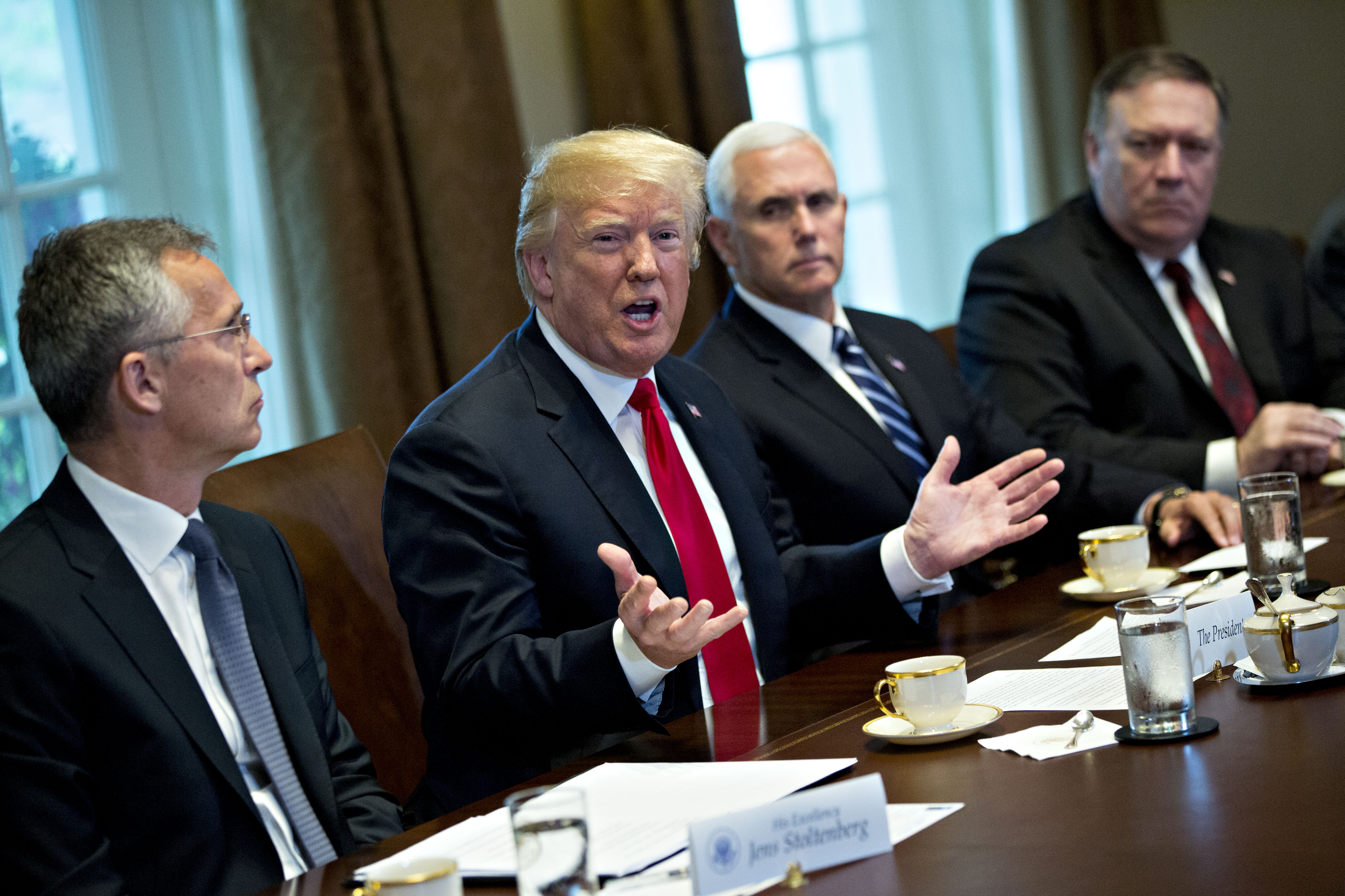 WASHINGTON, DC - MAY 17: (AFP OUT) U.S. President Donald Trump (Photo by Andrew Harrer-Pool/Getty Images)
