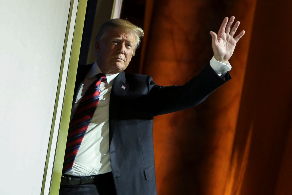 Trump on Tuesday night. (CREDIT: Oliver Contreras-Pool/Getty Images)