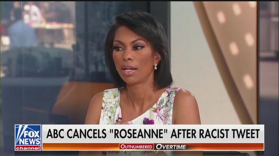 Fox News host Harris Faulkner defends Roseanne Barr following racist tweet, sitcom cancellation. (CREDIT: FOX NEWS, SCREENSHOT)