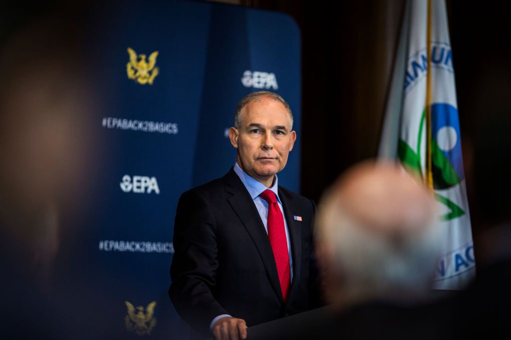 EPA Administrator Scott Pruitt reportedly is setting up a legal defense fund. CREDIT: Jason Andrew/Getty Images