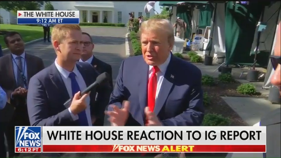 Trump admitted to reporters Friday that he had dictated a false statement about his son's meeting with a Russian informant. The president claimed it didn't matter, because the statement was given to the "phony New York Times." (CREDIT: Fox News/Screenshot)