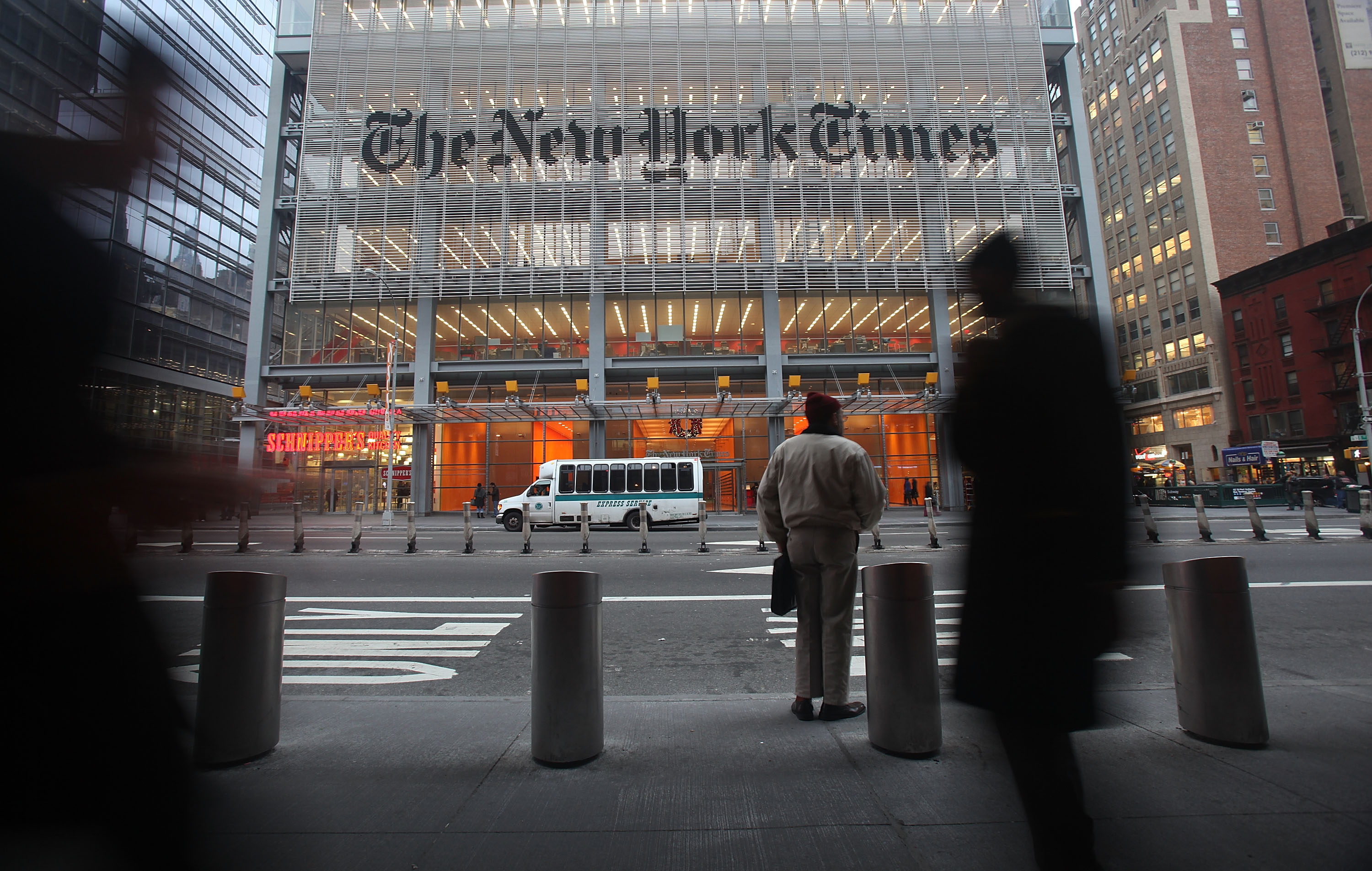 A New York Times reporter's phone and email record have been seized by the Department of Justice as a part of an ongoing leak investigation. (Photo by Mario Tama/Getty Images)