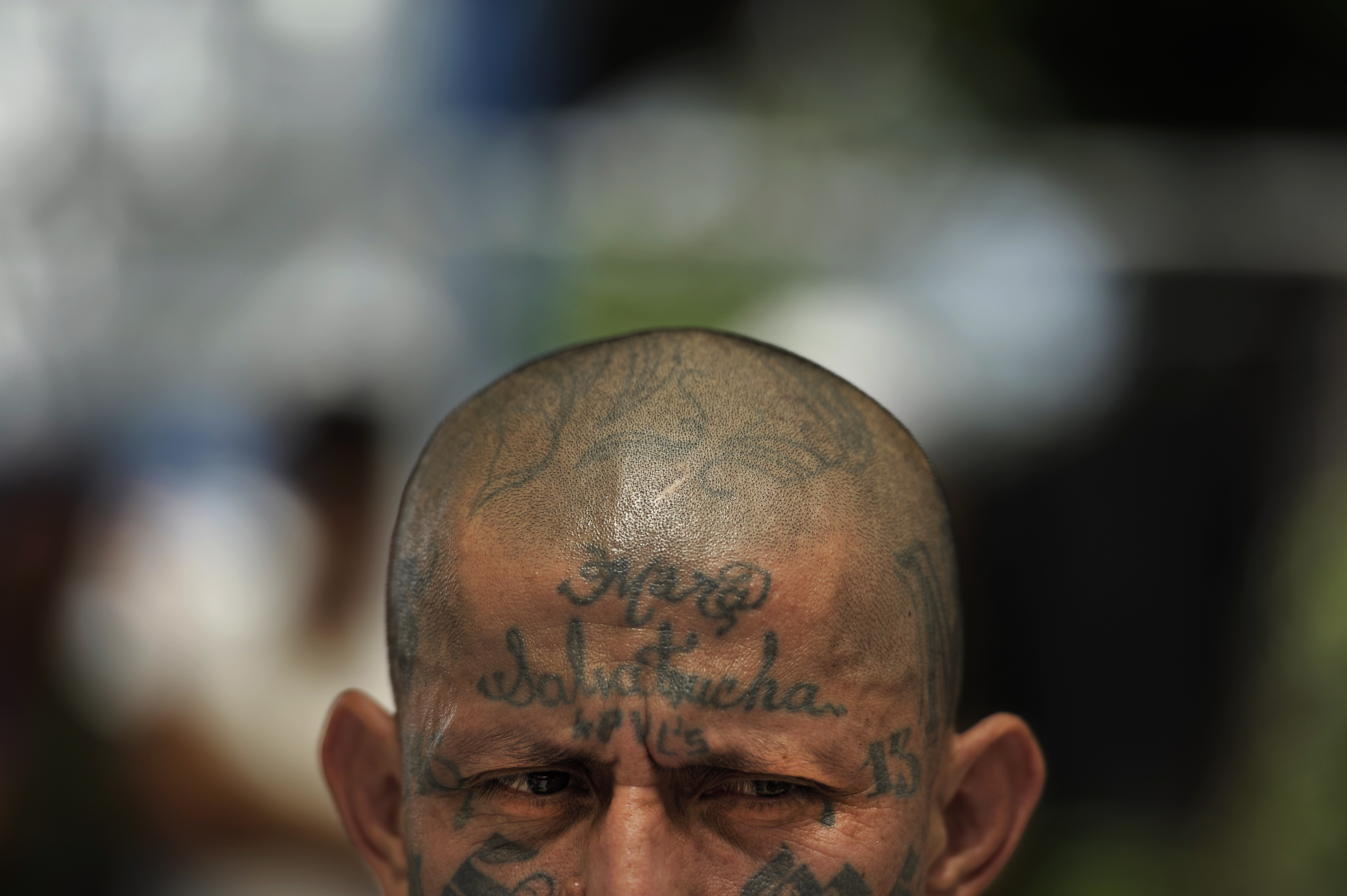 Leader of a Salvadoran gang (Credit: Jose Cabezas/AFP/GettyImages)