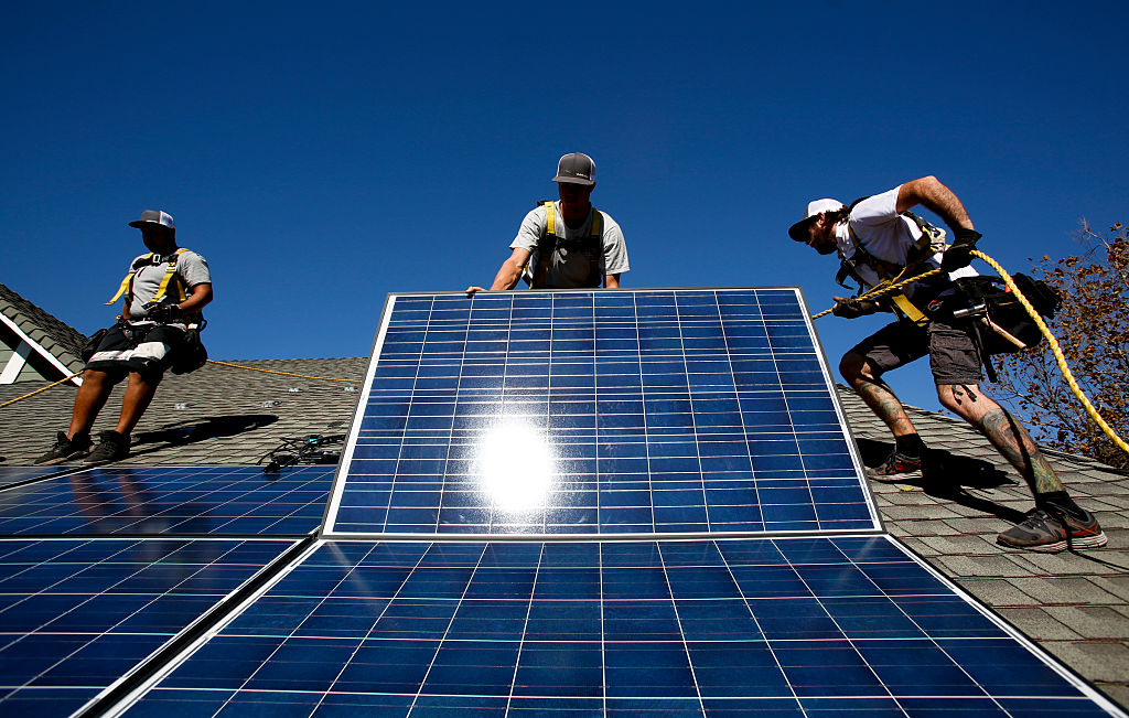 Vivint Solar panels. CREDIT: Anne Cusack/Los Angeles Times via Getty Images