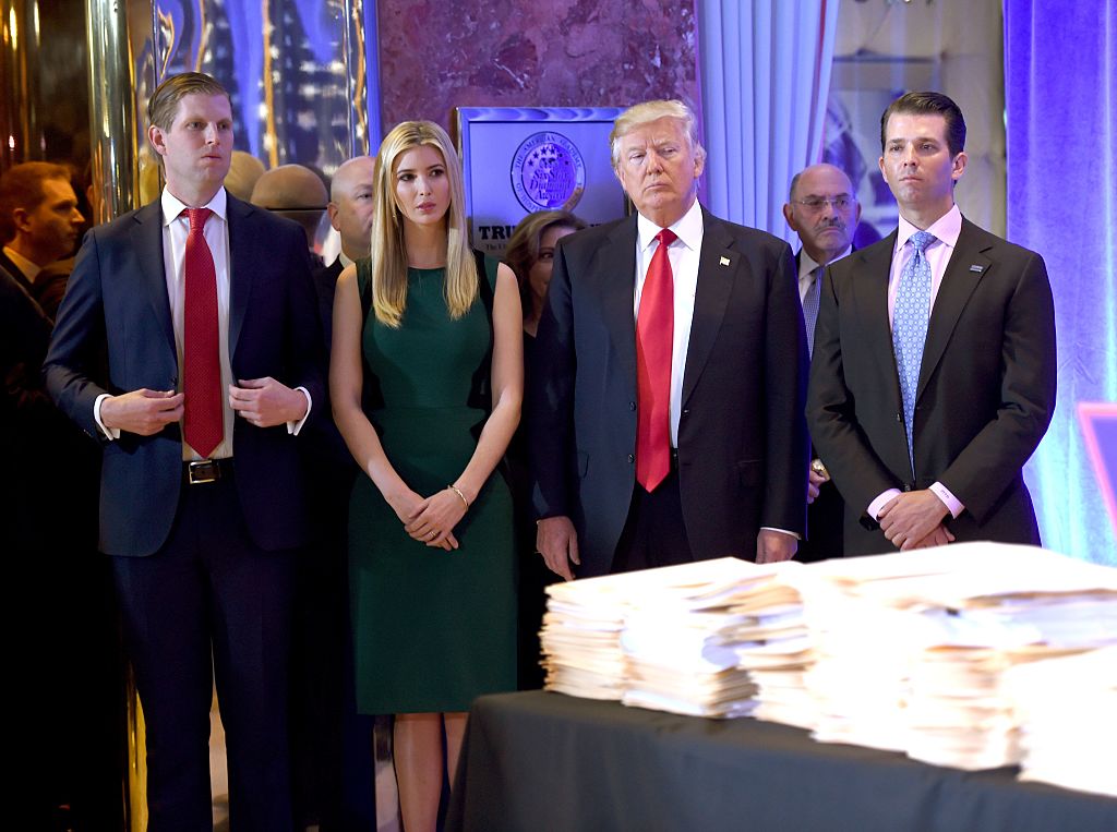 New York State sues the Trump Foundation -- including Trump himself and his three eldest children -- for allegedly breaking state and federal law. (CREDIT: TIMOTHY A. CLARY/AFP/Getty Images)