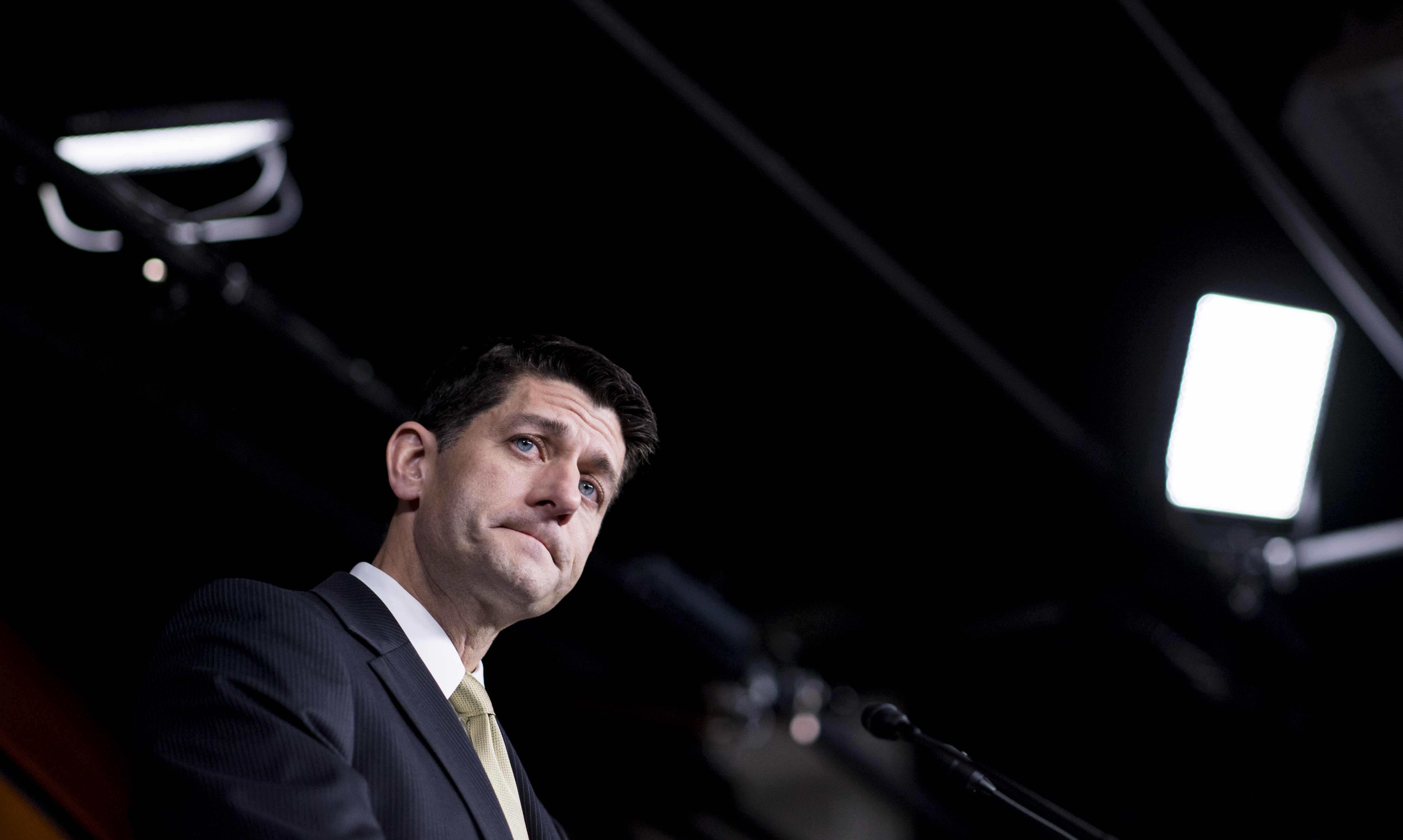 UNITED STATES - JUNE 29: Speaker of the House Paul Ryan, R-Wisc., speaks during his weekly news conference in the Capitol on Thursday, June, 29, 2017. (Photo By Bill Clark/CQ Roll Call)
