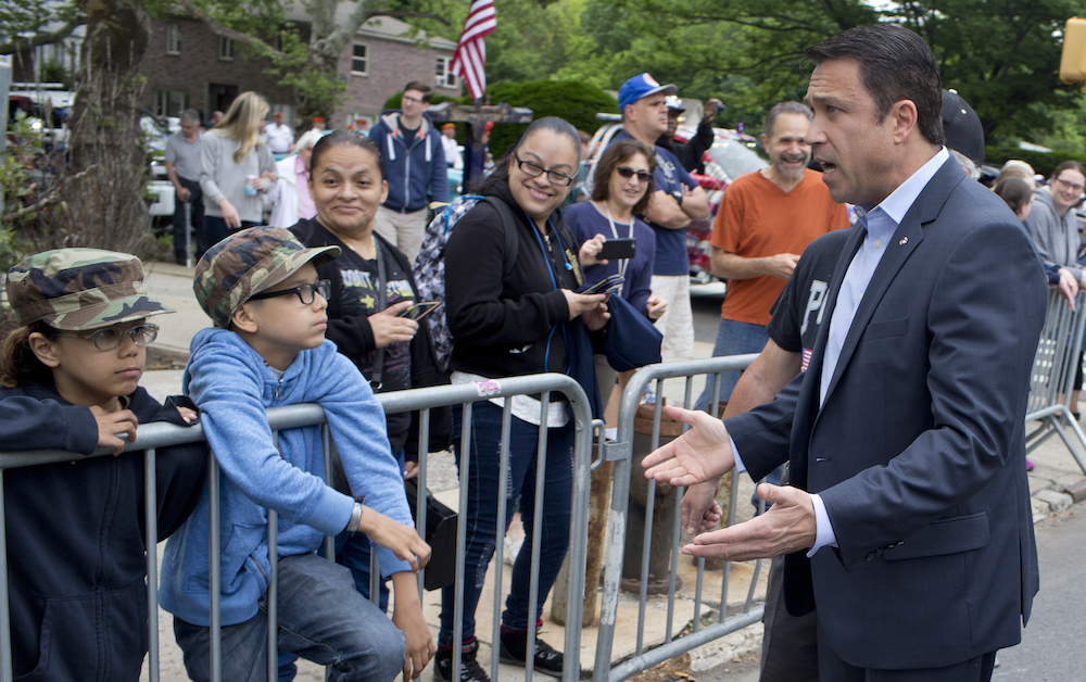 Run children, Michael Grimm is coming to kidnap you. (Credit: Andrew Lichtenstein/Corbis via Getty Images)