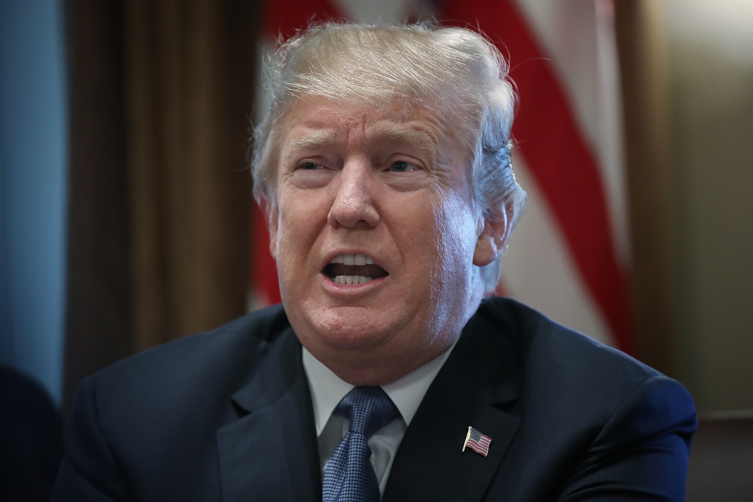 U.S. President Donald Trump speaks during a cabinet meeting at the White House June 21, 2018 in Washington, DC. Trump spoke extensively about current immigration issues during the meeting. (Photo by Win McNamee/Getty Images)