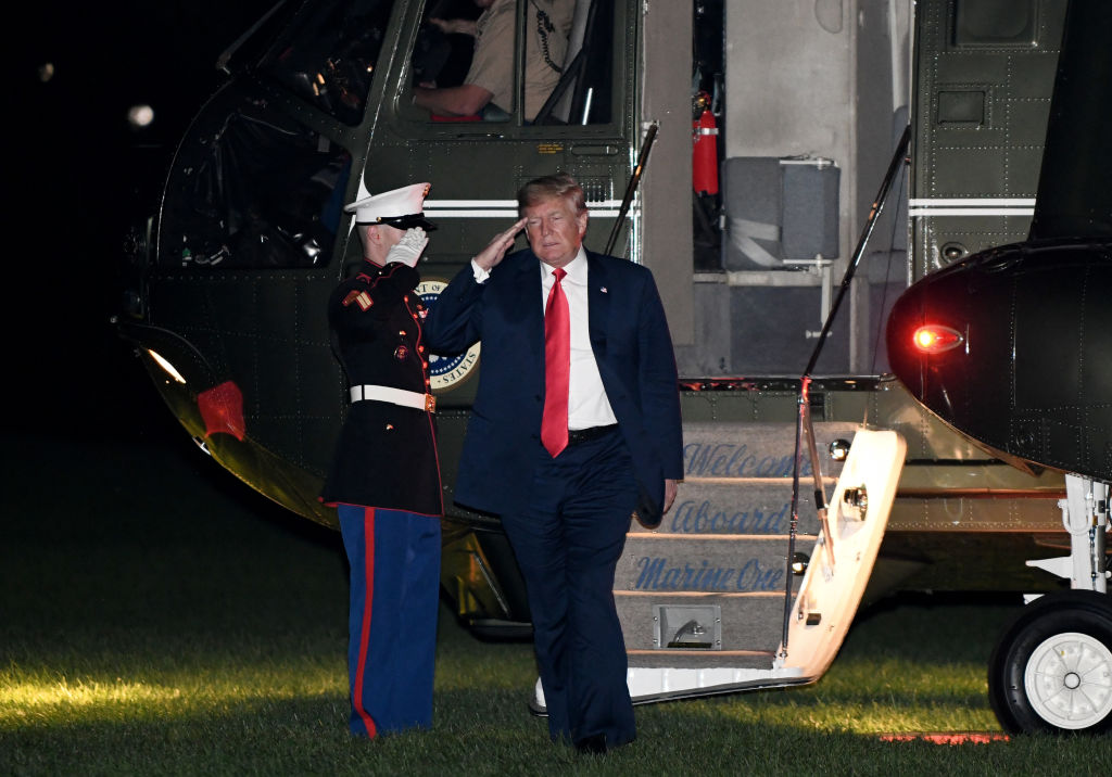 Trump on Monday night. (CREDIt: Olivier Douliery-Pool/Getty Images)
