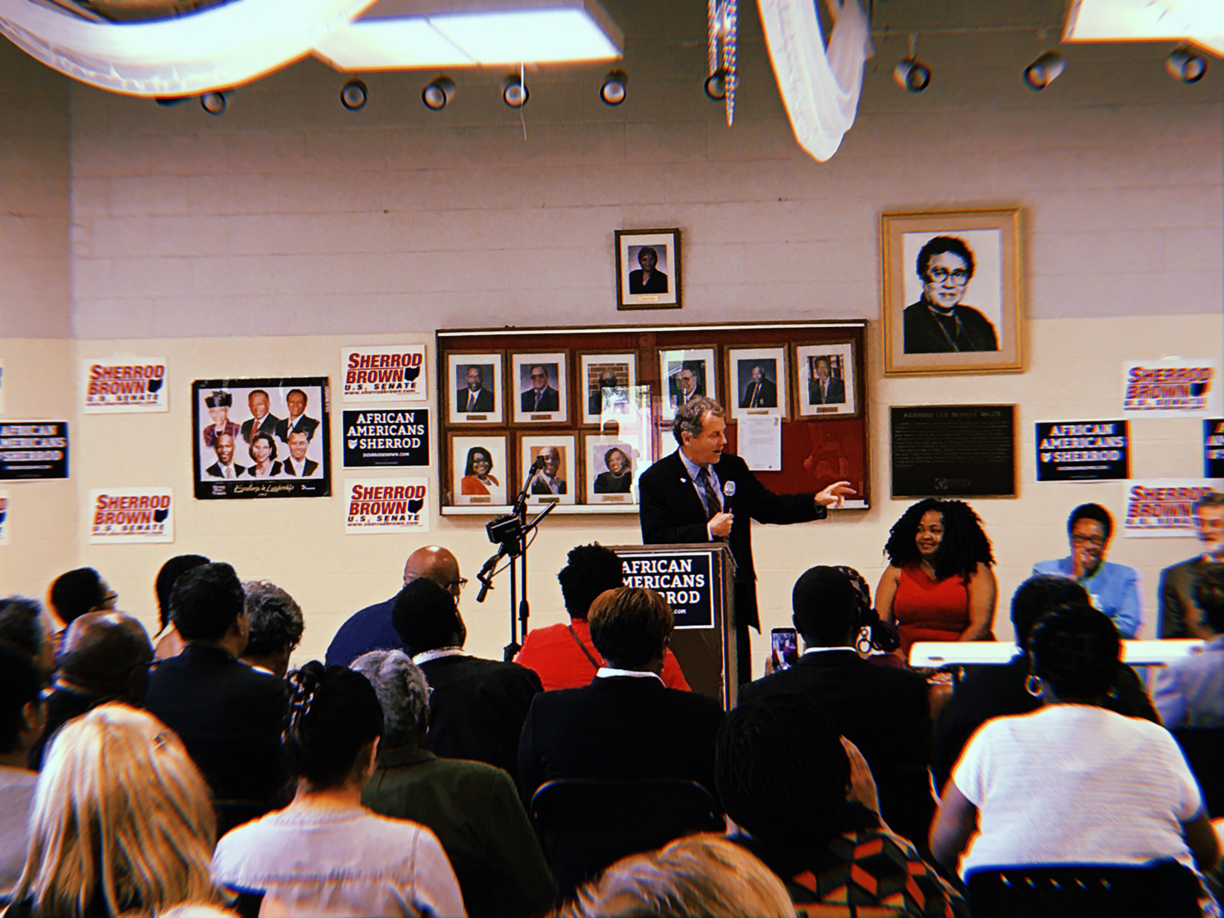 Brown speaks at Monday's event. CREDIT: Addy Baird