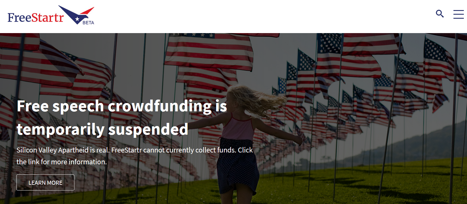 According to Freestartr, which fundraises for white supremacists, "Silicon Valley Apartheid is real."