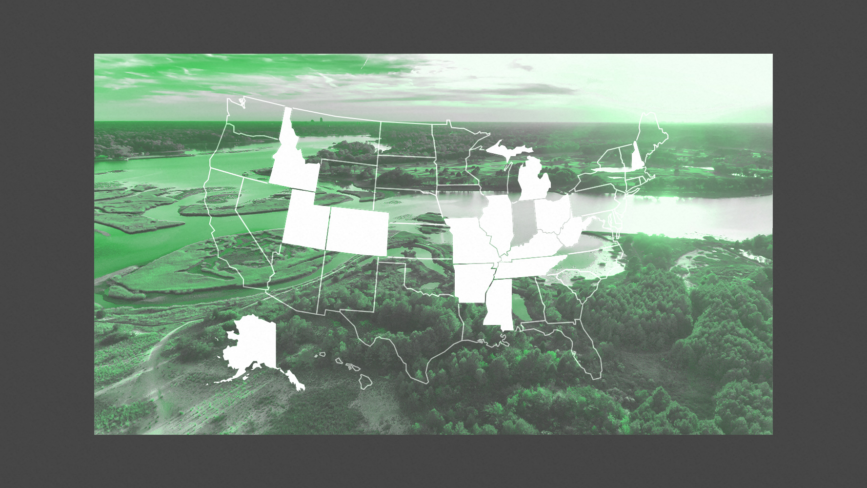Tidal estuary and wetlands ecosystem near the ocean, Virginia Beach, Virginia at sunset. (Getty Images / Diana Ofosu)