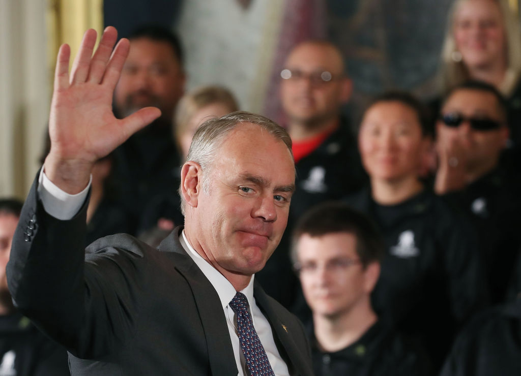 U.S. Secretary of the Interior Ryan Zinke is tied to a real estate deal backed by Halliburton chair. (Credit: Mark Wilson/Getty Images)