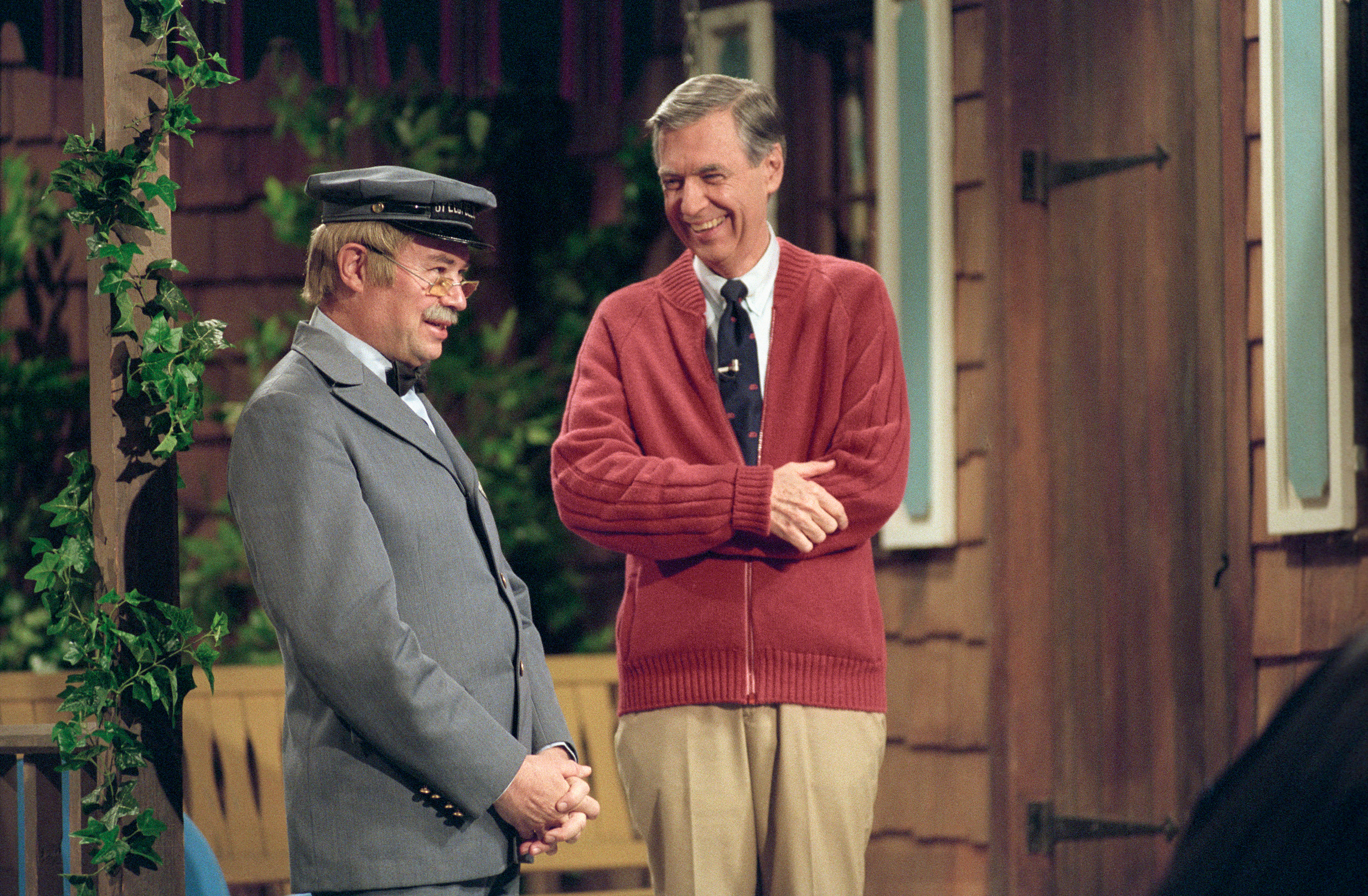 David Newell (left) and Fred Rogers (right) from the show Mr. Rogers Neighborhood in the film, WON’T YOU BE MY NEIGHBOR?, a Focus Features release. CREDIT: Lynn Johnson